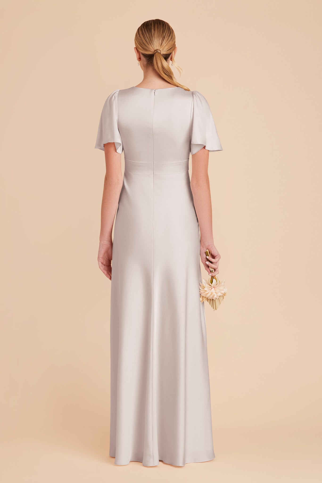 Platinum Marni Matte Satin Dress by Birdy Grey