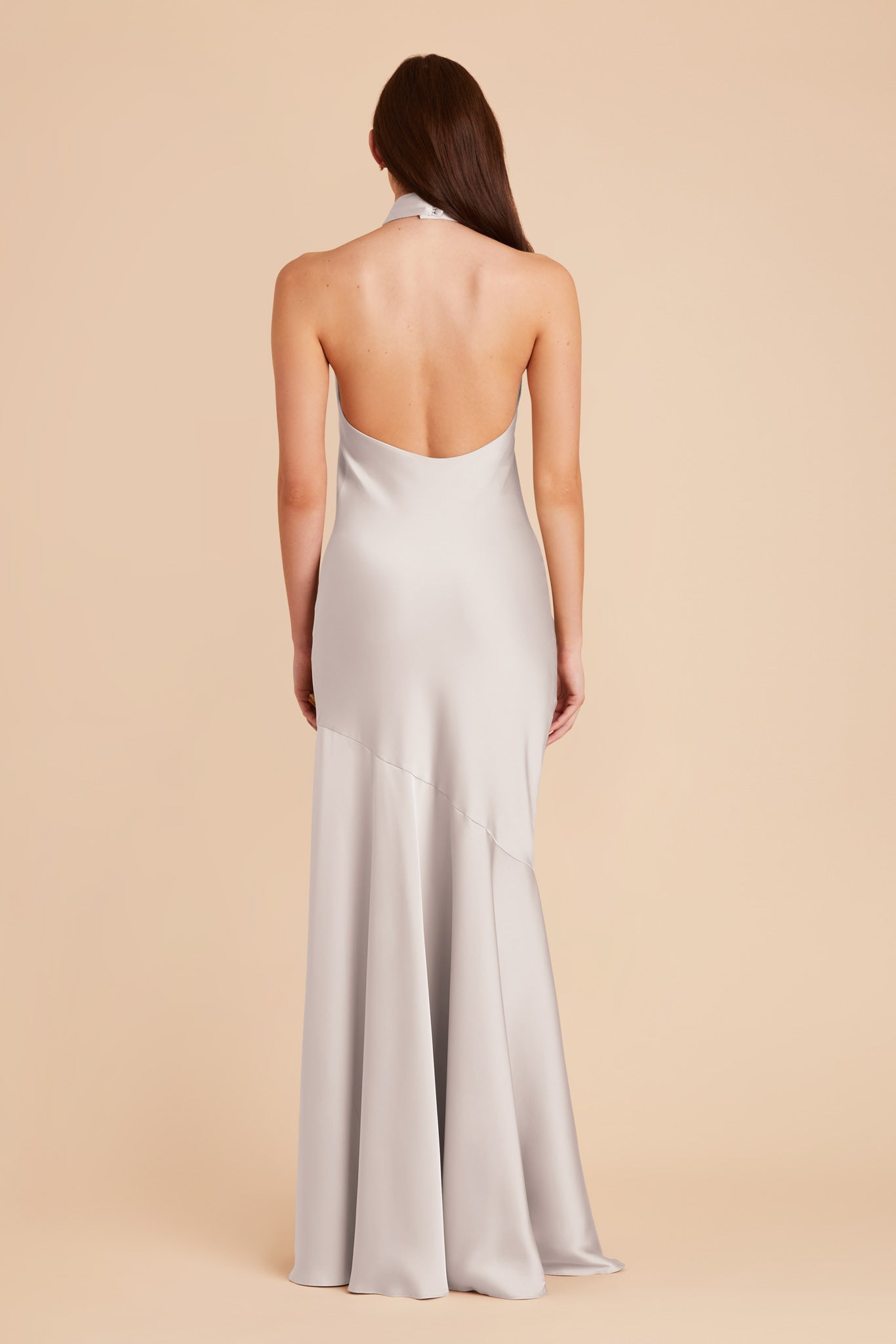 Platinum Stephanie Matte Satin Dress by Birdy Grey
