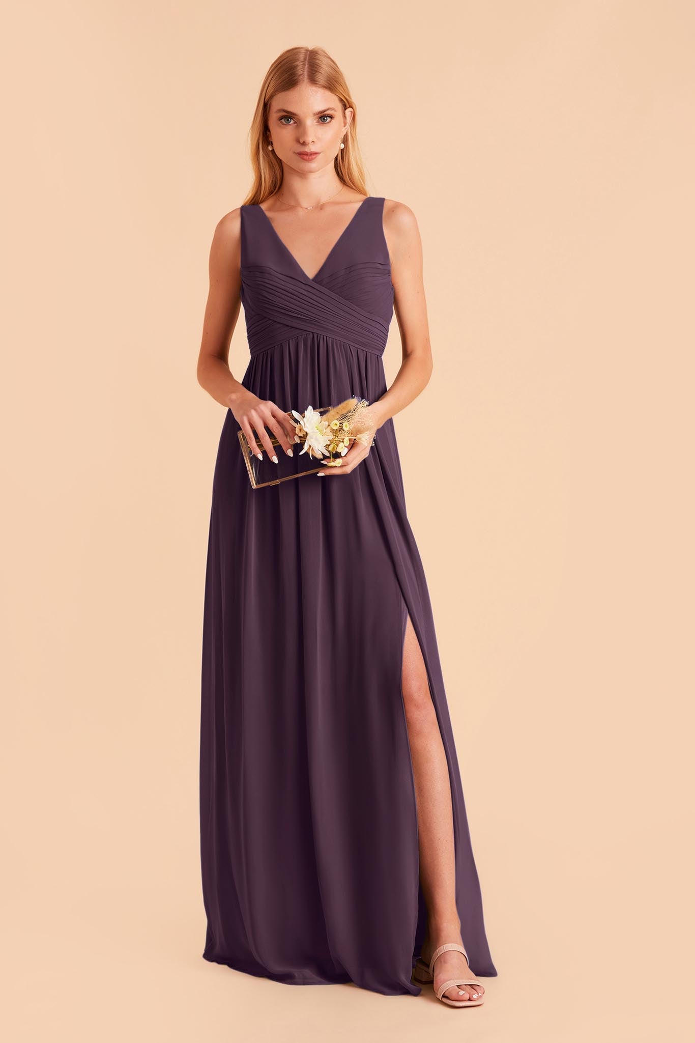 Plum Laurie Empire Dress by Birdy Grey