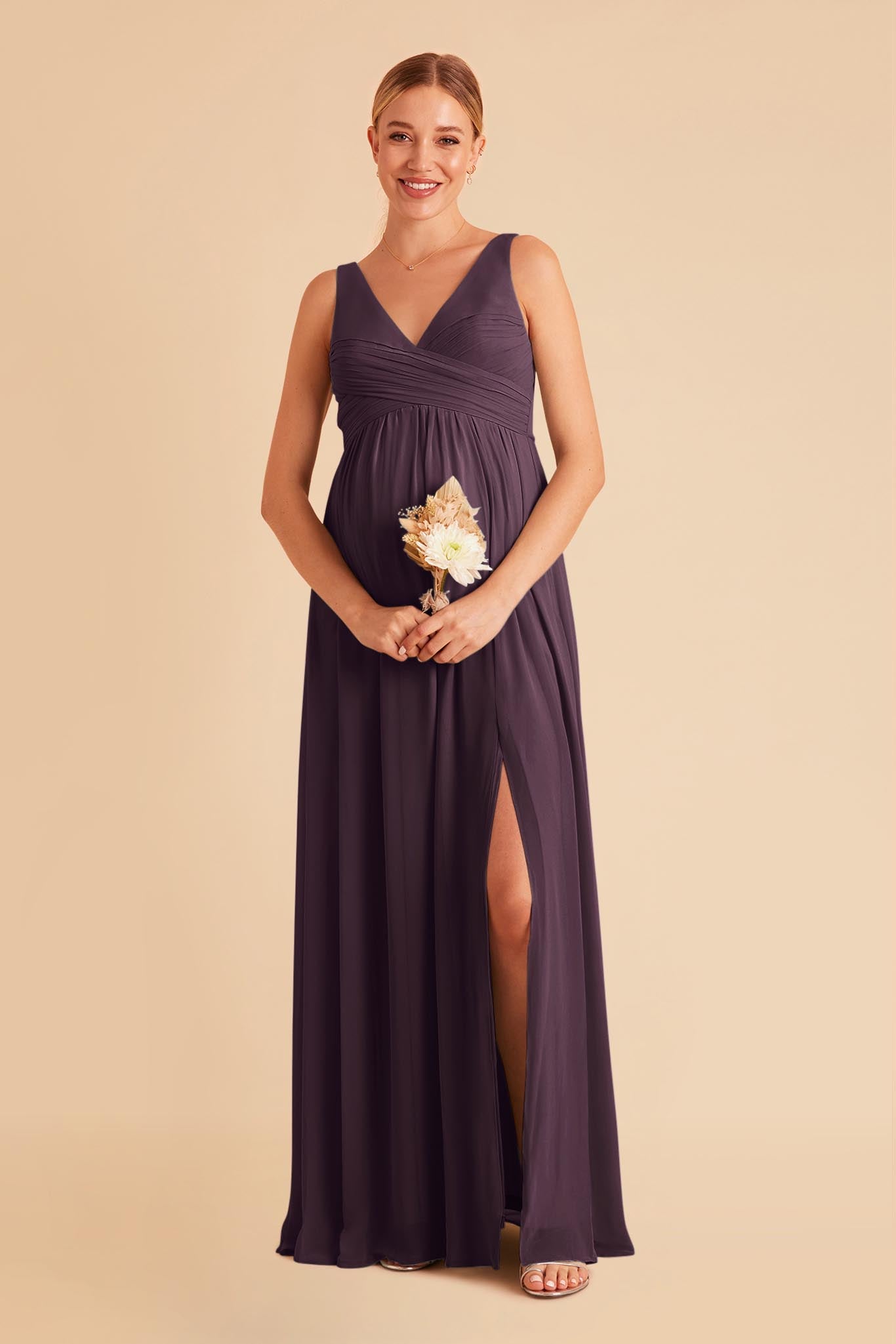 Plum Laurie Empire Dress by Birdy Grey