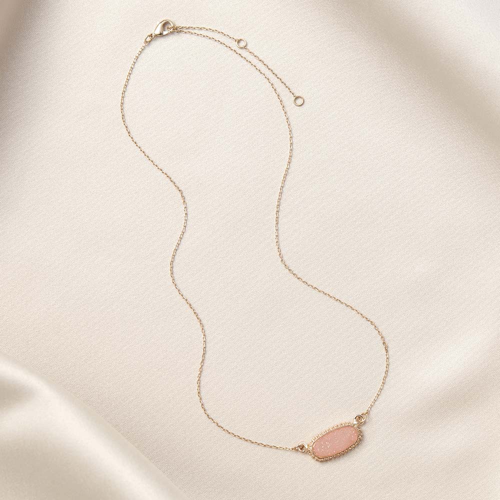 Presley Charm Necklace - Rose Pink