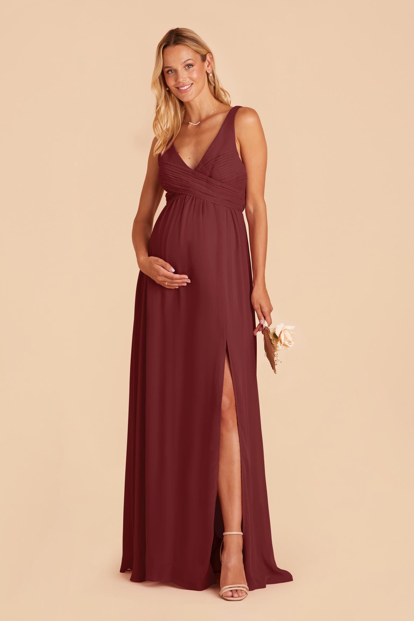Laurie Empire Dress - Rosewood