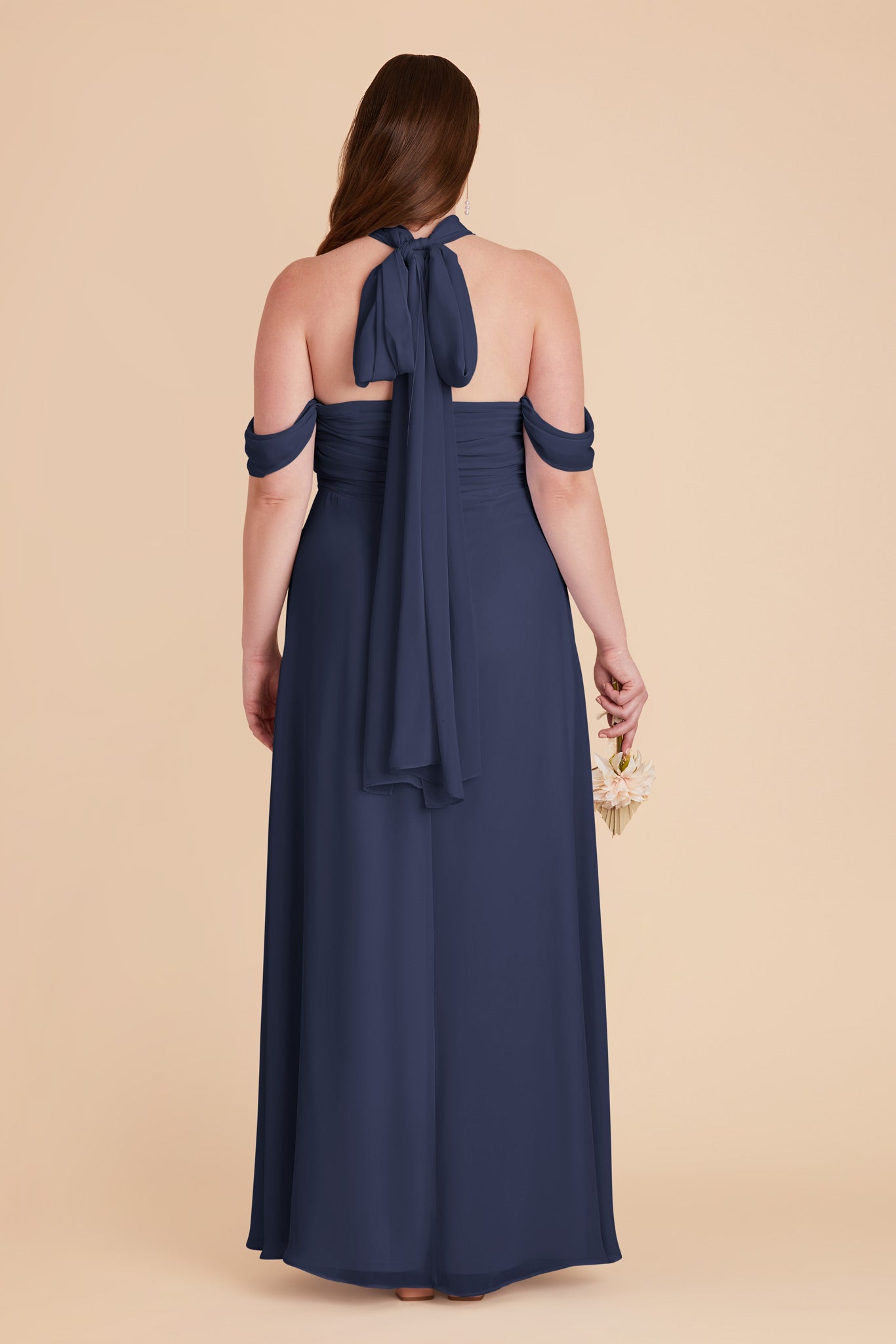 Slate Blue Cara Chiffon Dress by Birdy Grey