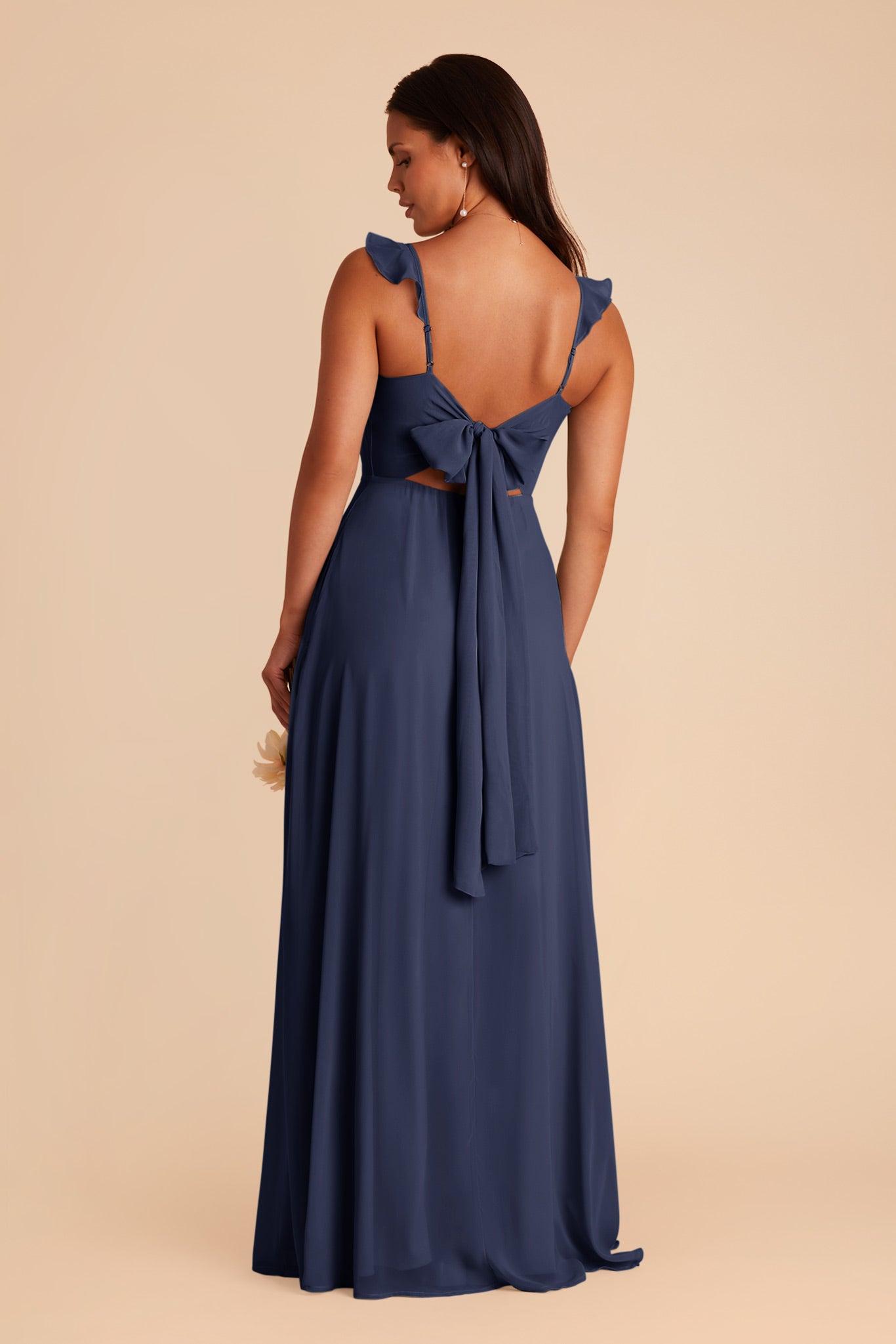 Slate Blue Doris Chiffon Dress by Birdy Grey