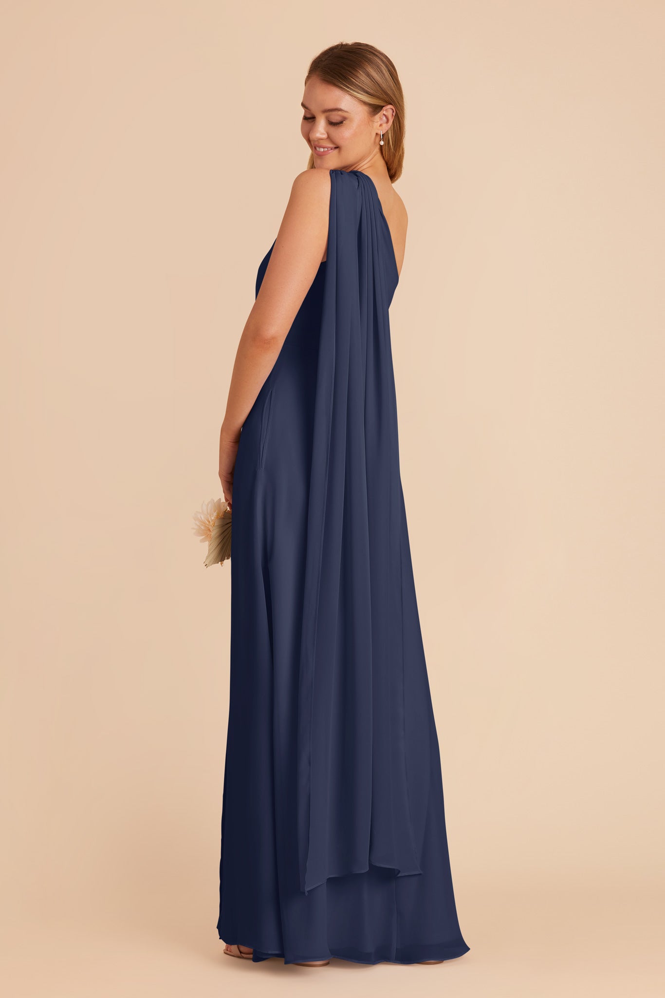 Slate Blue Melissa Chiffon Dress by Birdy Grey