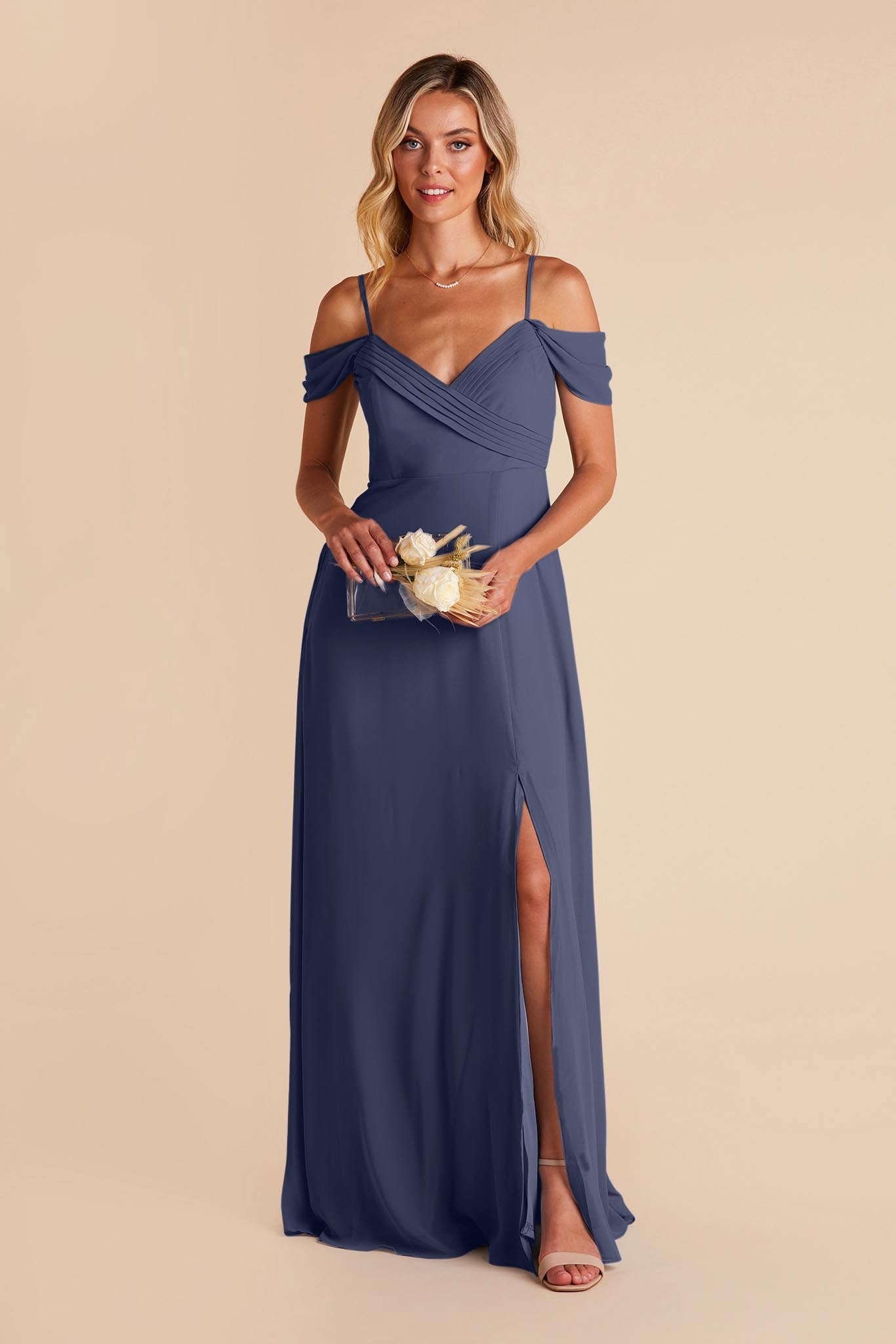 Slate Blue Spence Convertible Dress by Birdy Grey