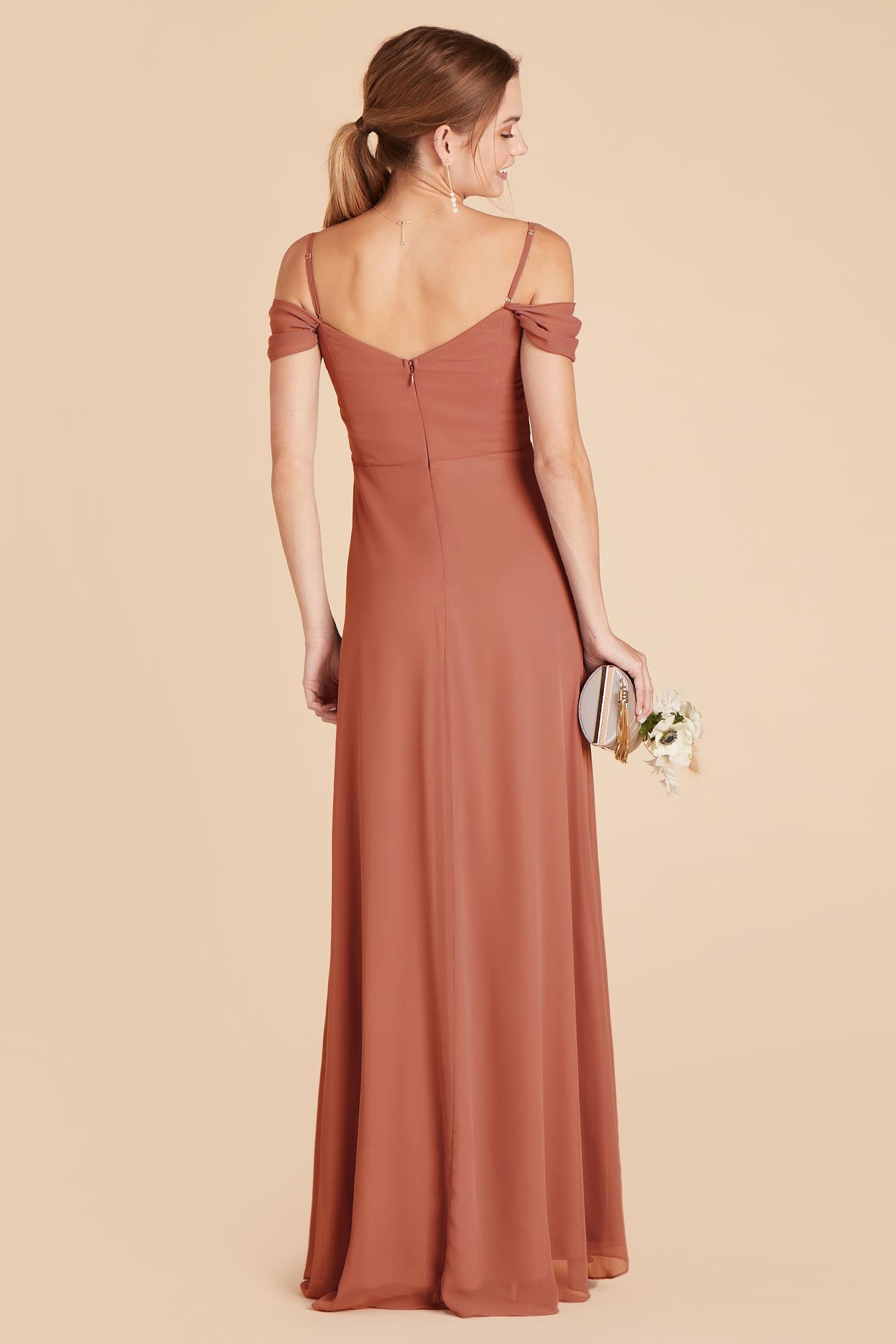 Terracotta Spence Convertible Dress by Birdy Grey