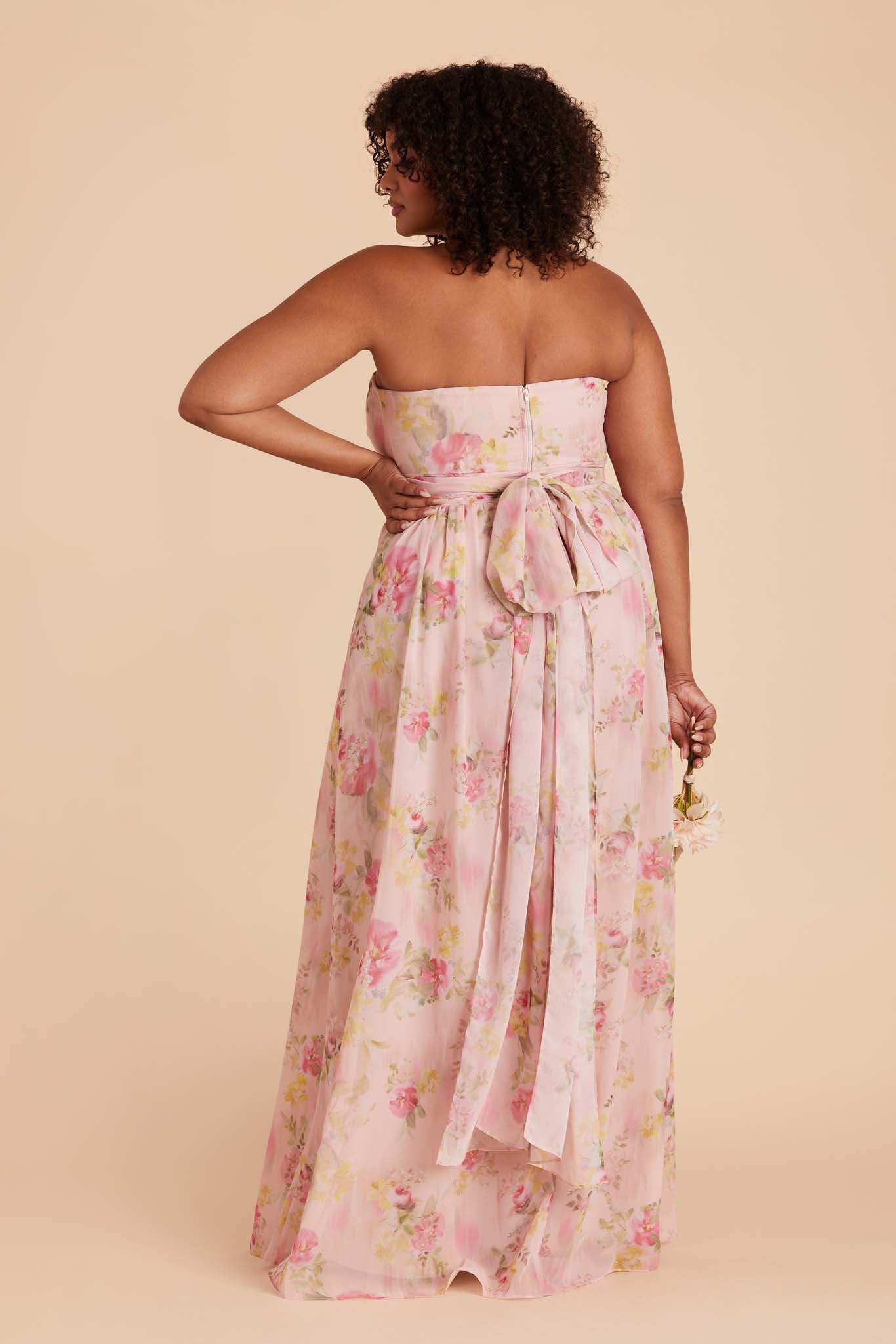 Vintage Pink Floral Grace Convertible Dress by Birdy Grey