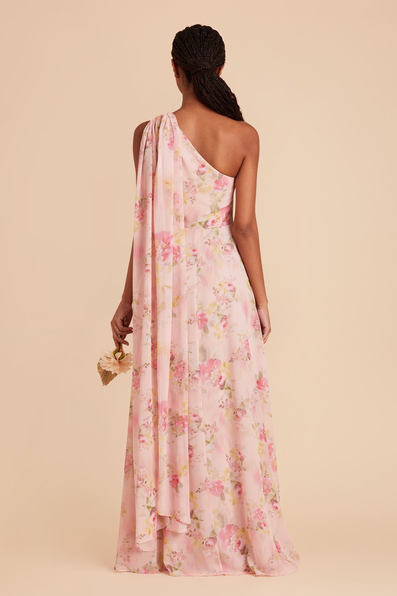 Vintage Pink Floral Melissa Chiffon Dress by Birdy Grey