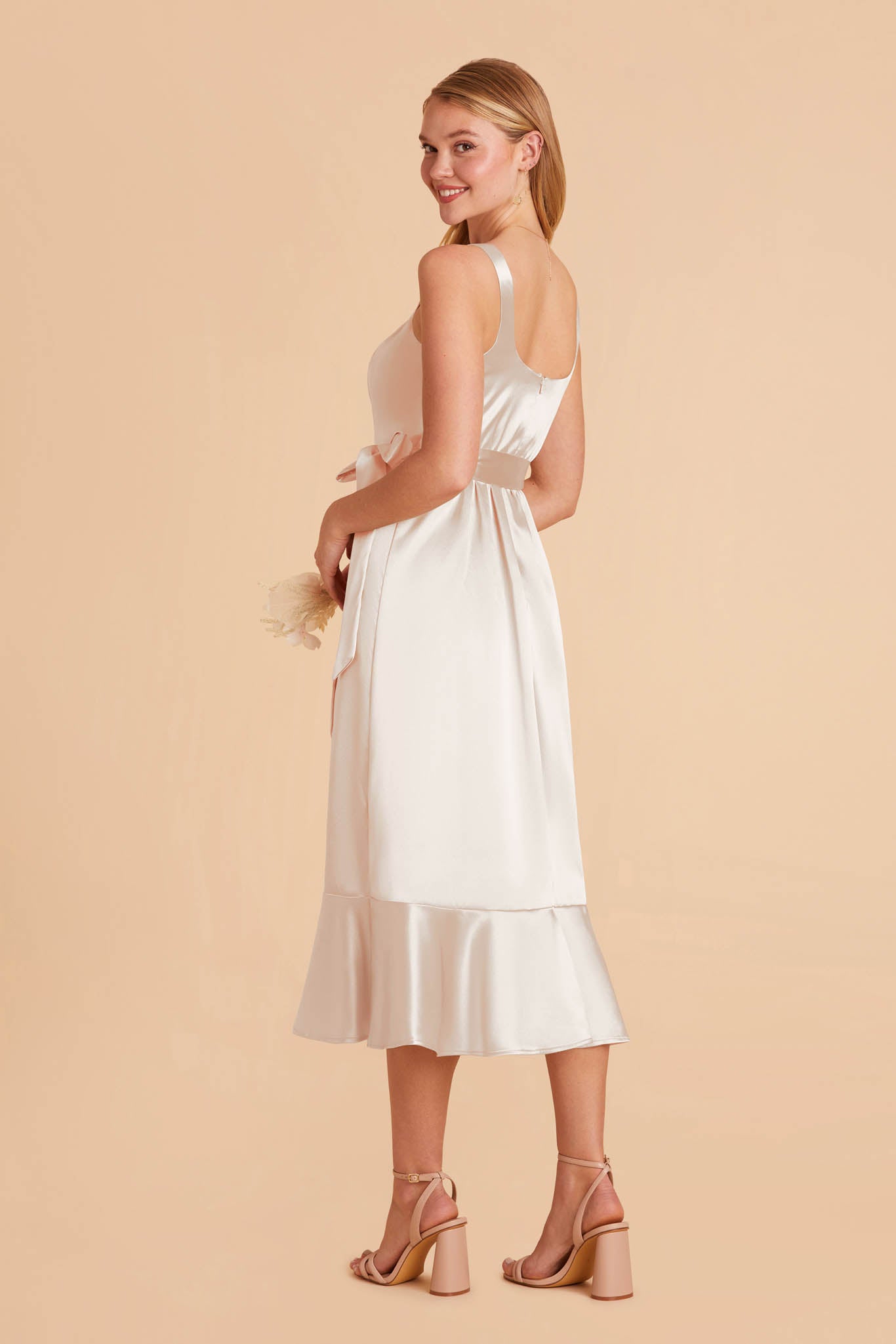 White Eugenia Convertible Midi Dress by Birdy Grey