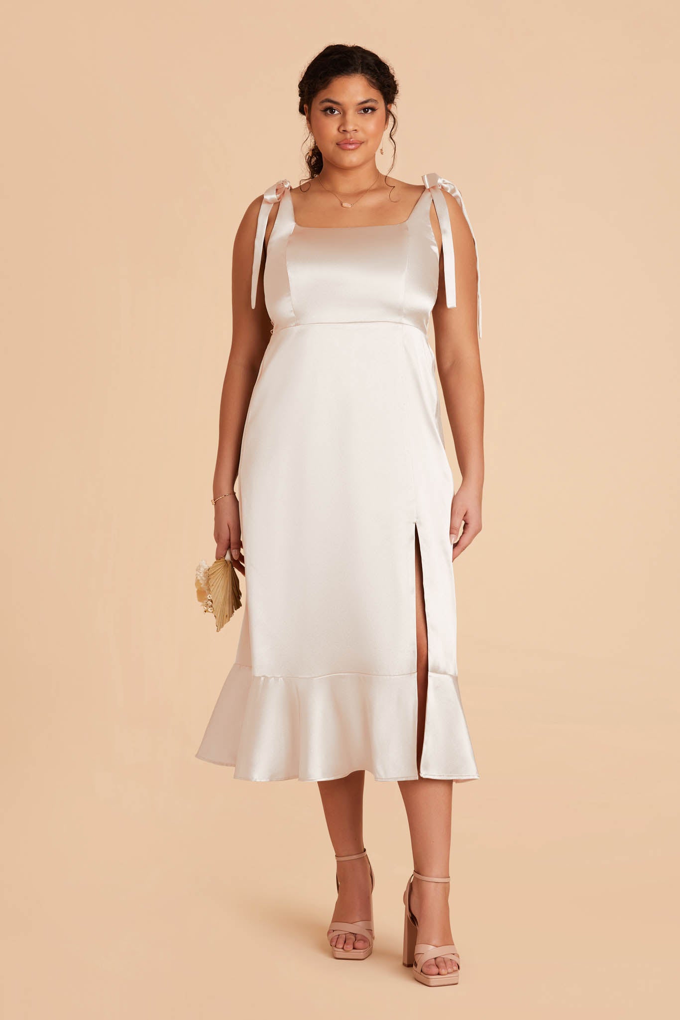White Eugenia Convertible Midi Dress by Birdy Grey