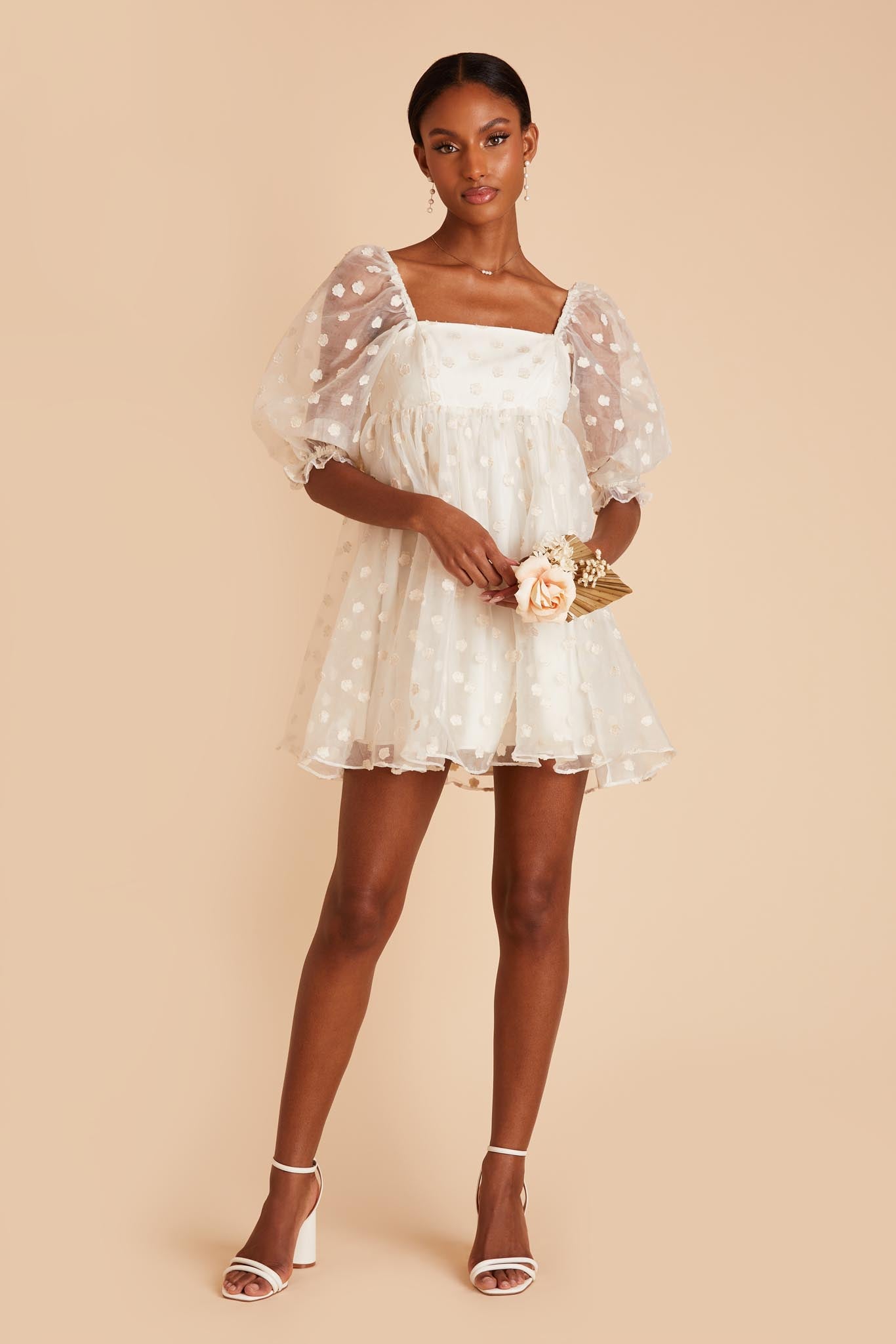 Organza Mini Dress - White