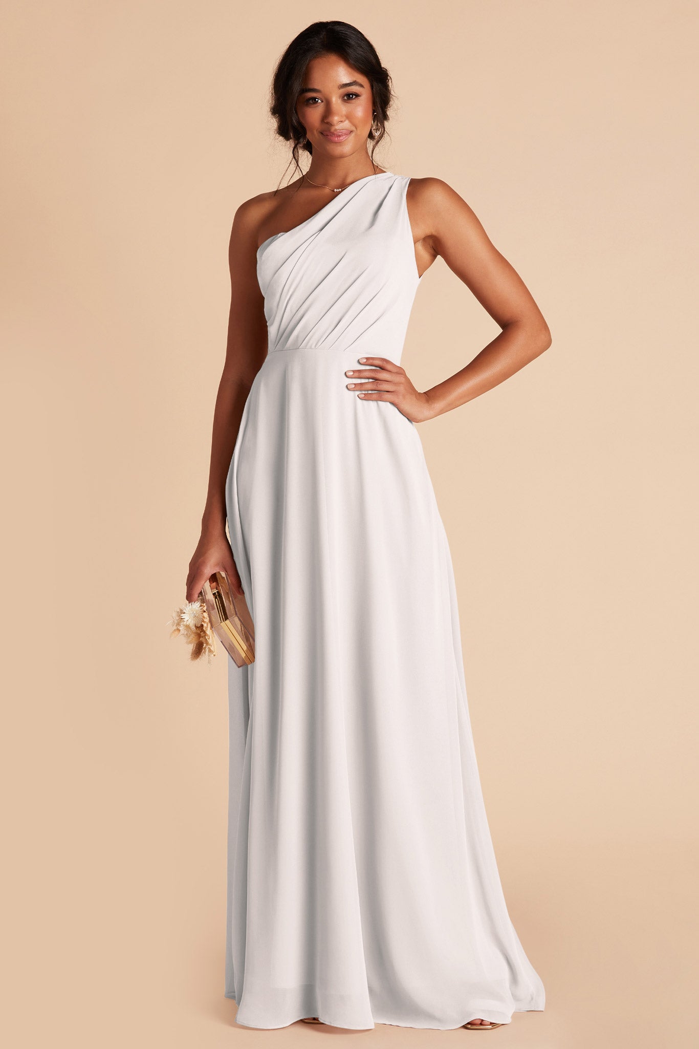 White Chiffon Dress by Birdy Grey