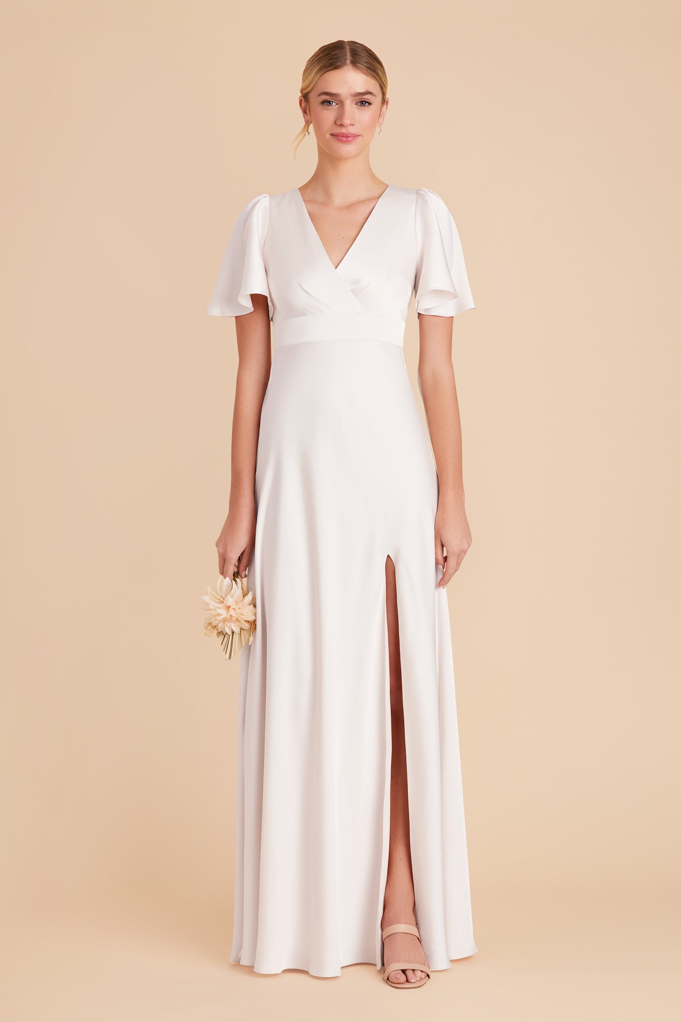 White Marni Matte Satin Dress by Birdy Grey