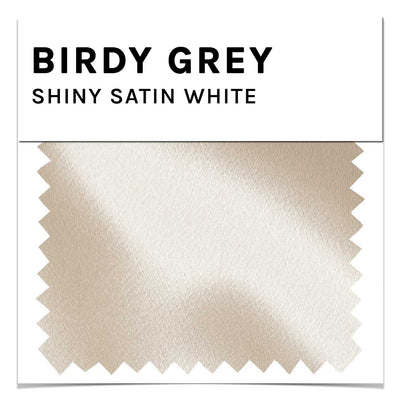 Swatch - Shiny Satin in White by Birdy Grey