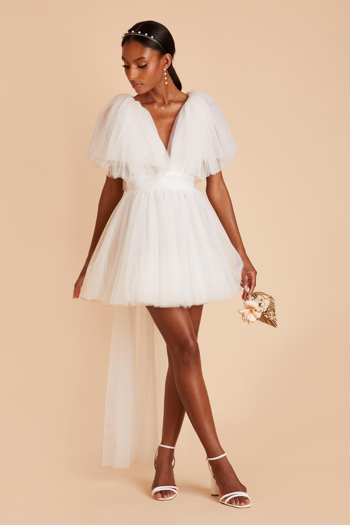 Vil mestre Skinne White Tulle Mini Dress | Birdy Grey