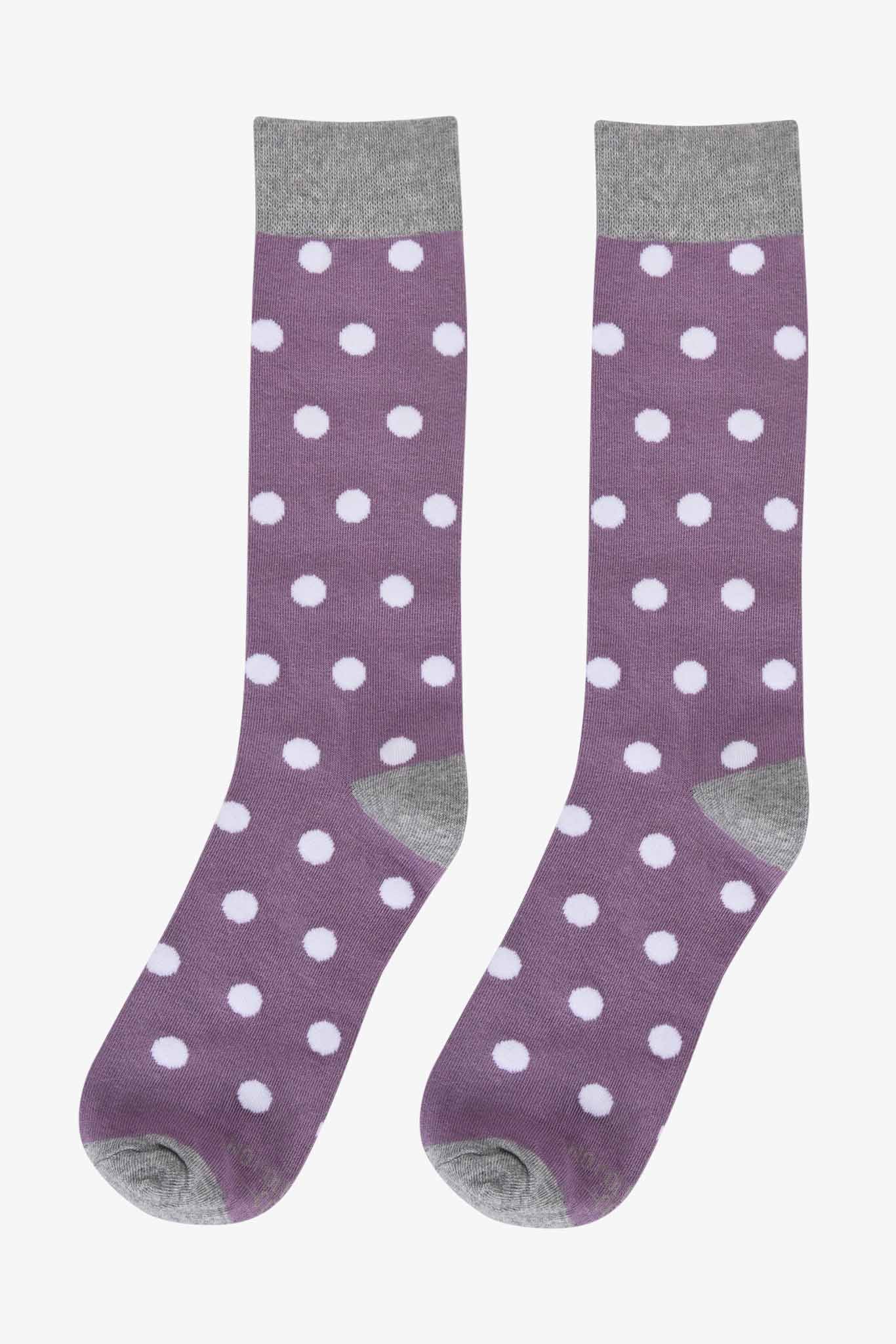 Polka Dot Groomsmen Socks By No Cold Feet - Lavender