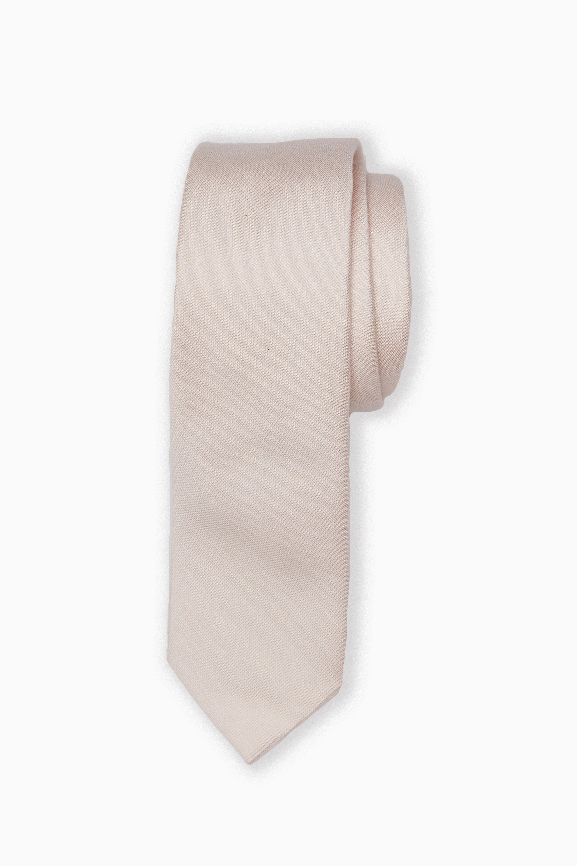 Simon Necktie in Pale Blush by Birdy Grey, front view