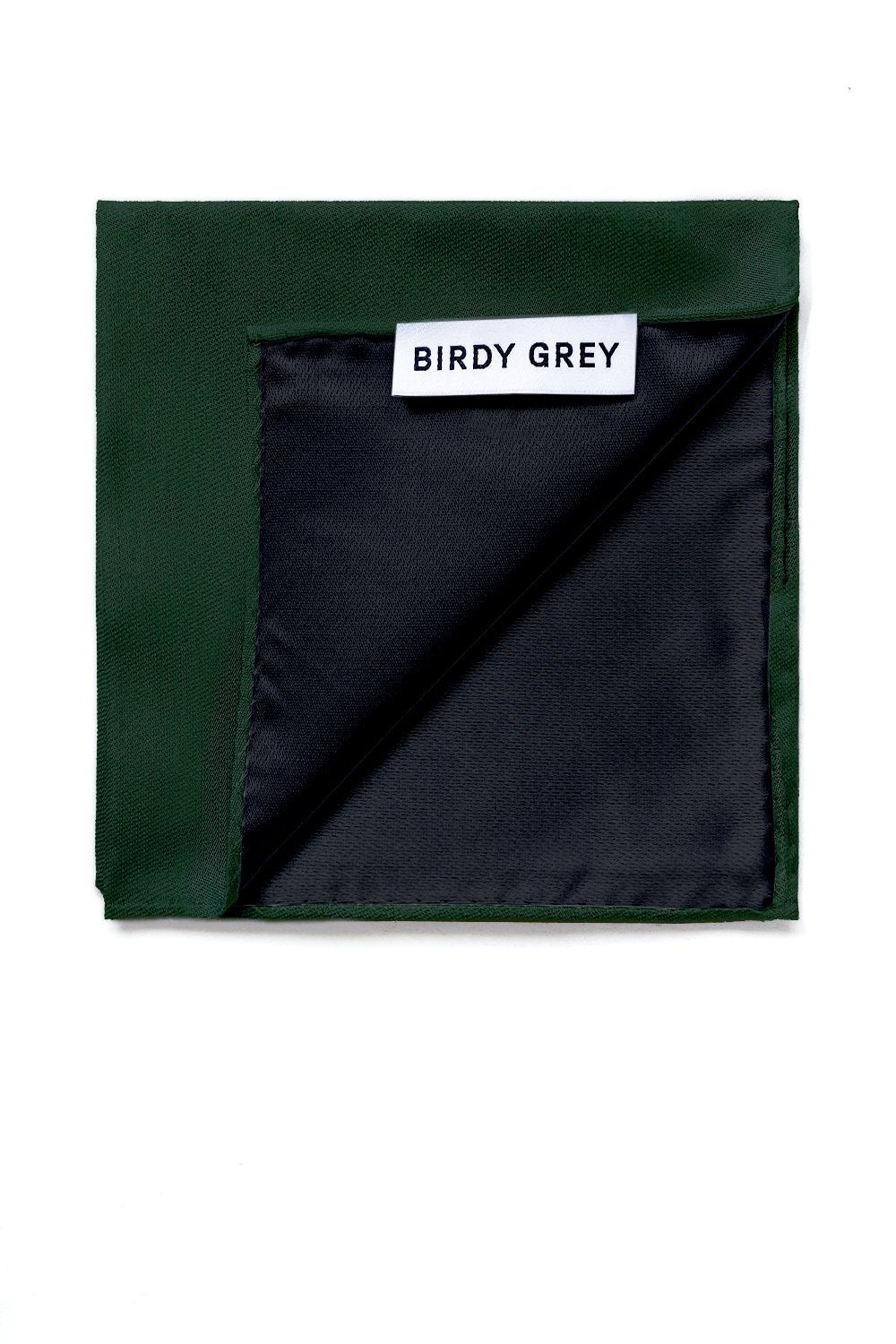 Didi Pocket Square in emerald green by Birdy Grey, interior view