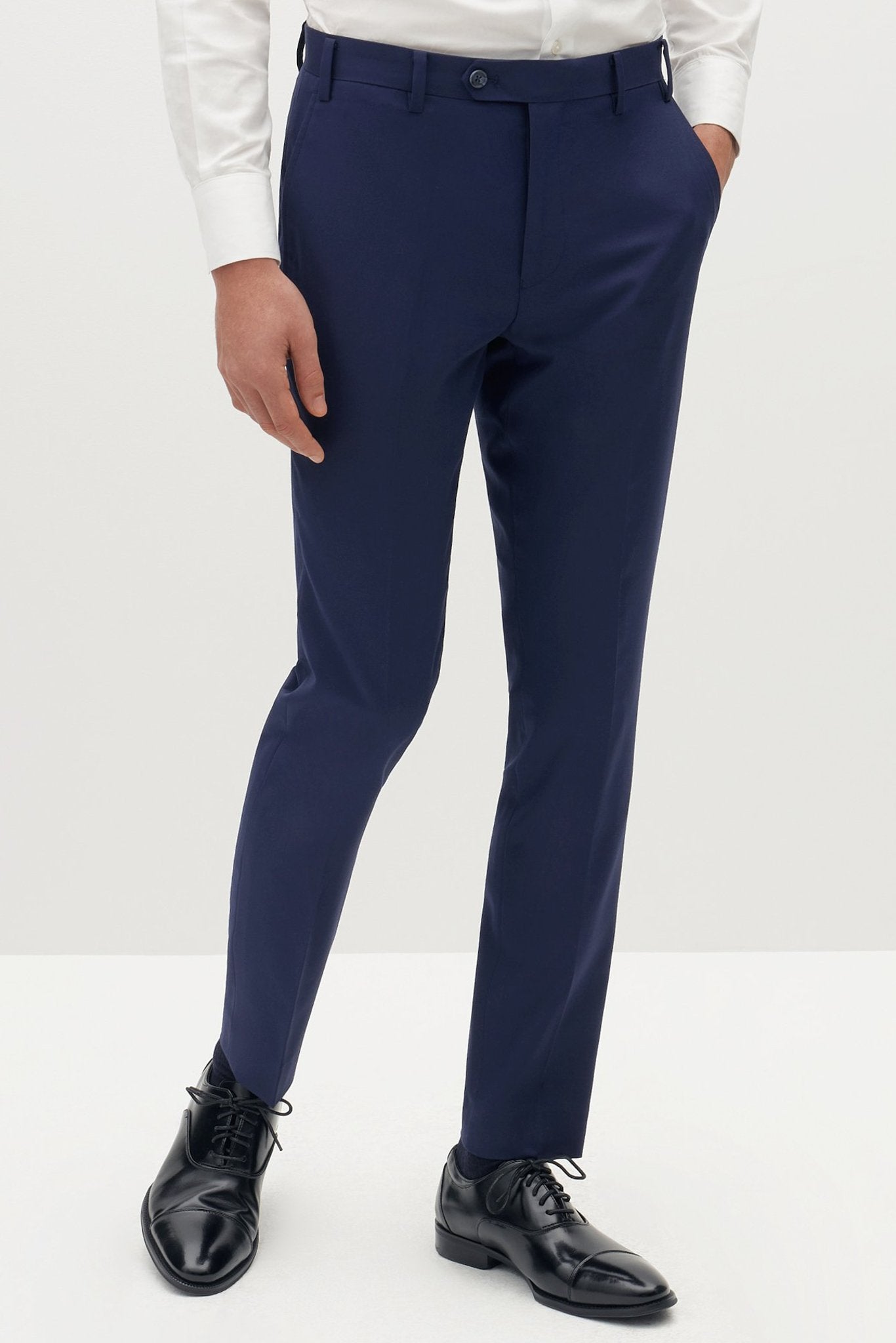 Brilliant Blue Groomsmen Suit Pants by SuitShop, front view