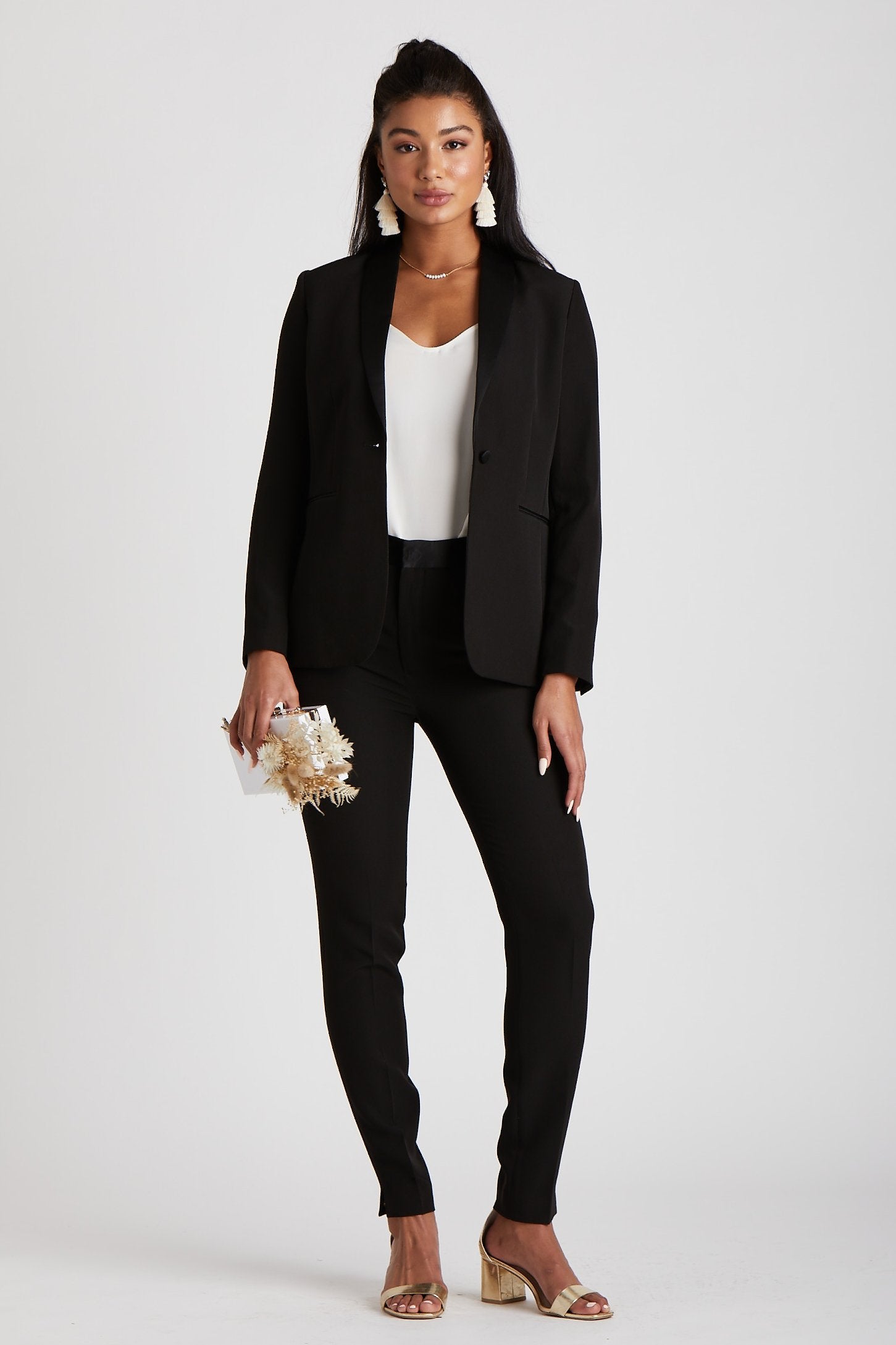 Women's Black Tuxedo by SuitShop, front view