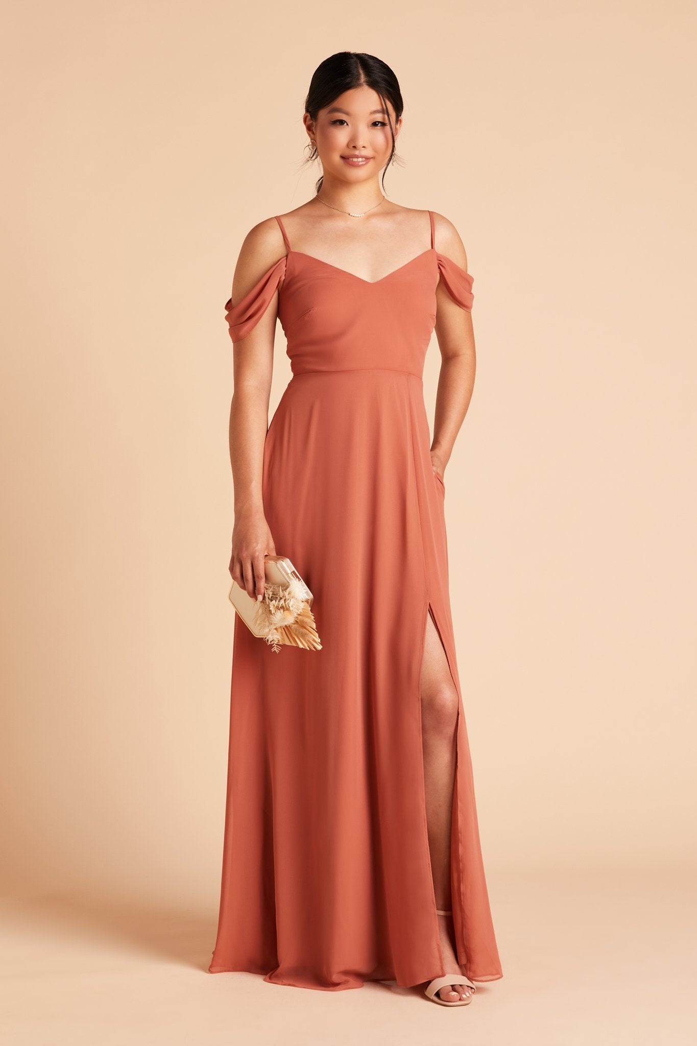 Terracotta Devin Convertible Dress by Birdy Grey