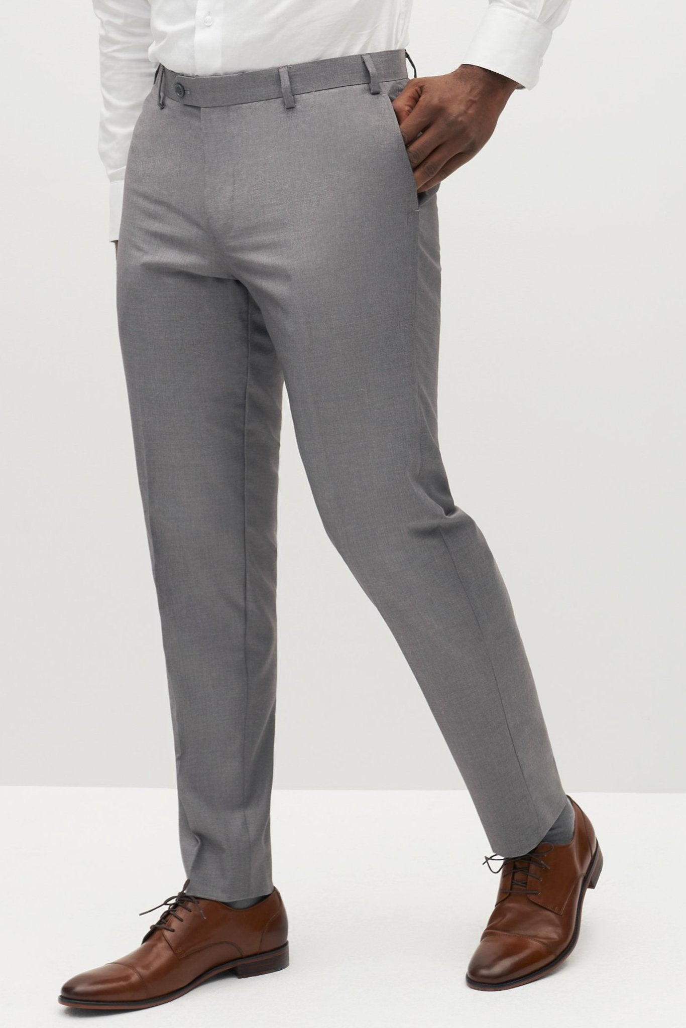 Textured Gray Groomsmen Suit by SuitShop, side view