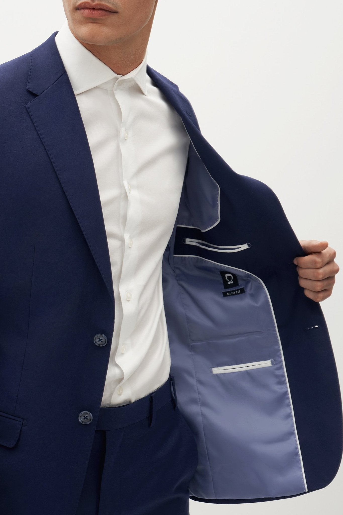 Brilliant Blue Groomsmen Suit by SuitShop, front view