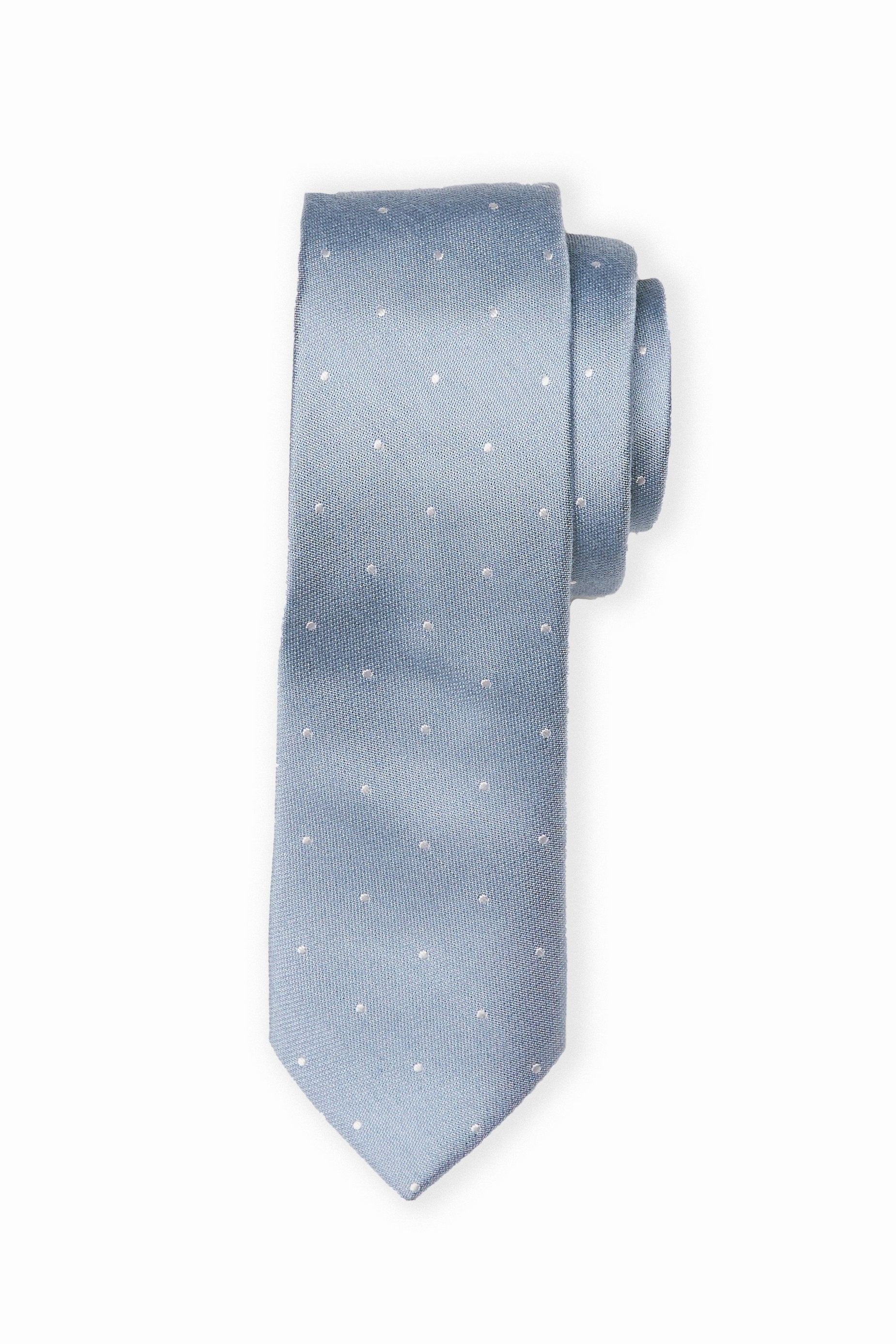 Simon  Dusty Blue Dot Necktie