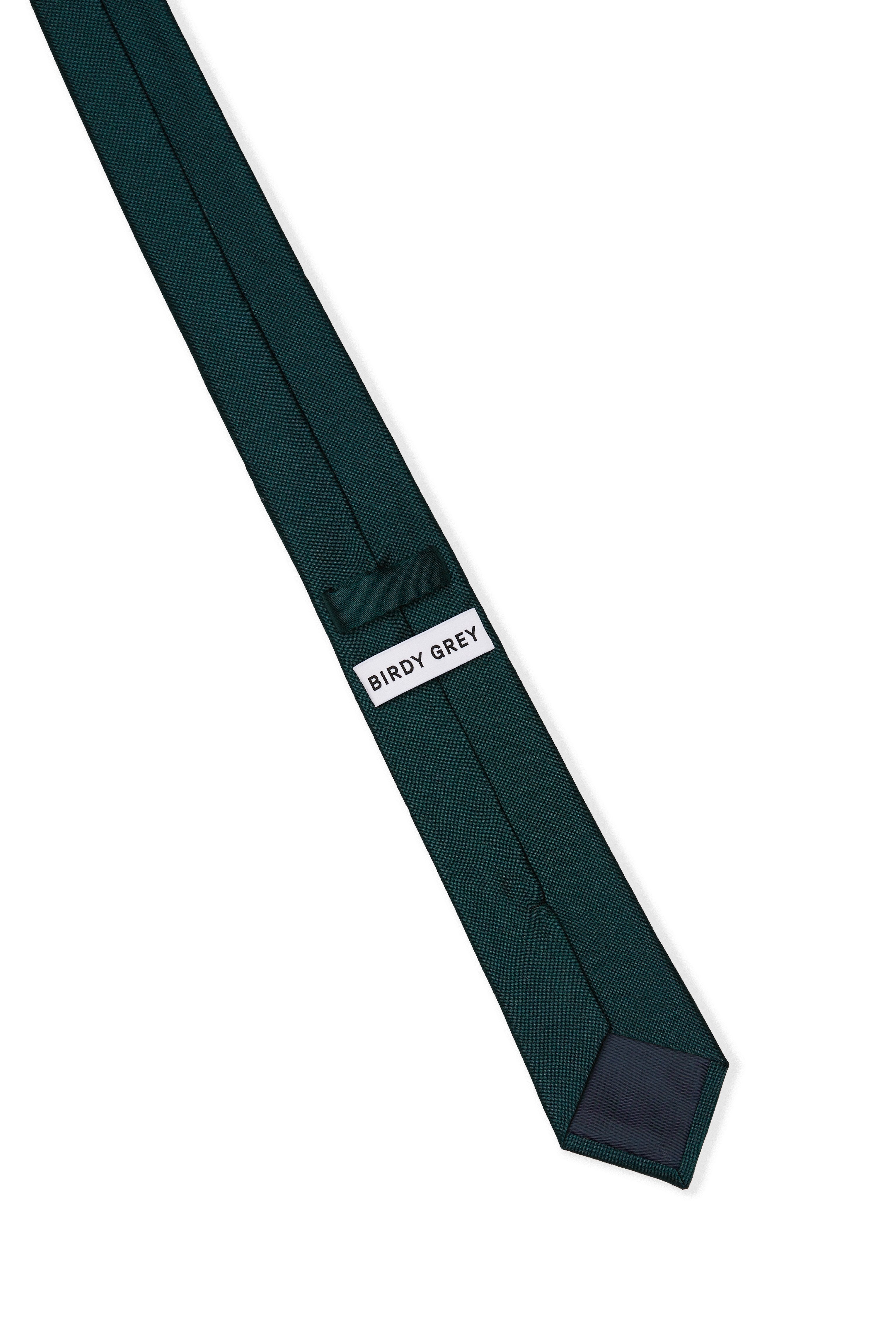 Simon Skinny Groomsman Necktie in Emerald | Birdy Grey