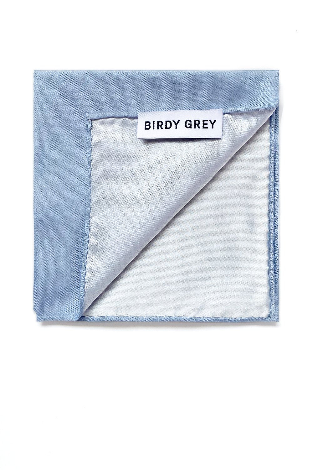 Didi Pocket Square in dusty blue by Birdy Grey, interior view