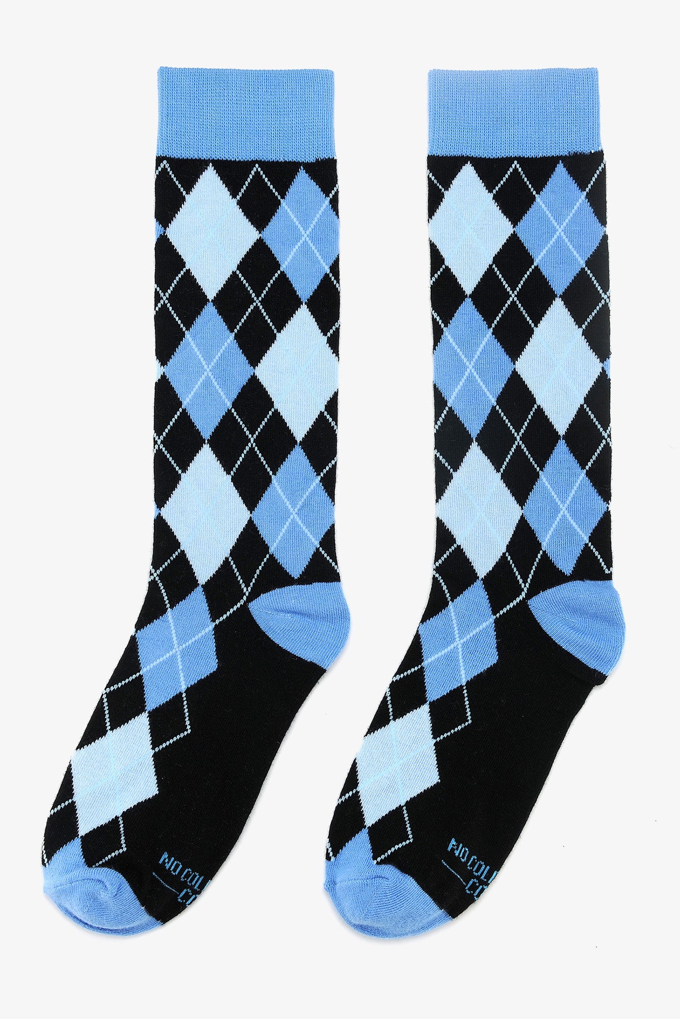 Blue and Black Argyle Groomsmen Socks by No Cold Feet