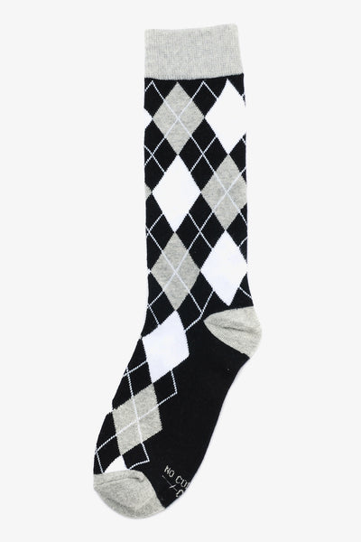 Black and White Argyle Groomsmen Socks by No Cold Feet