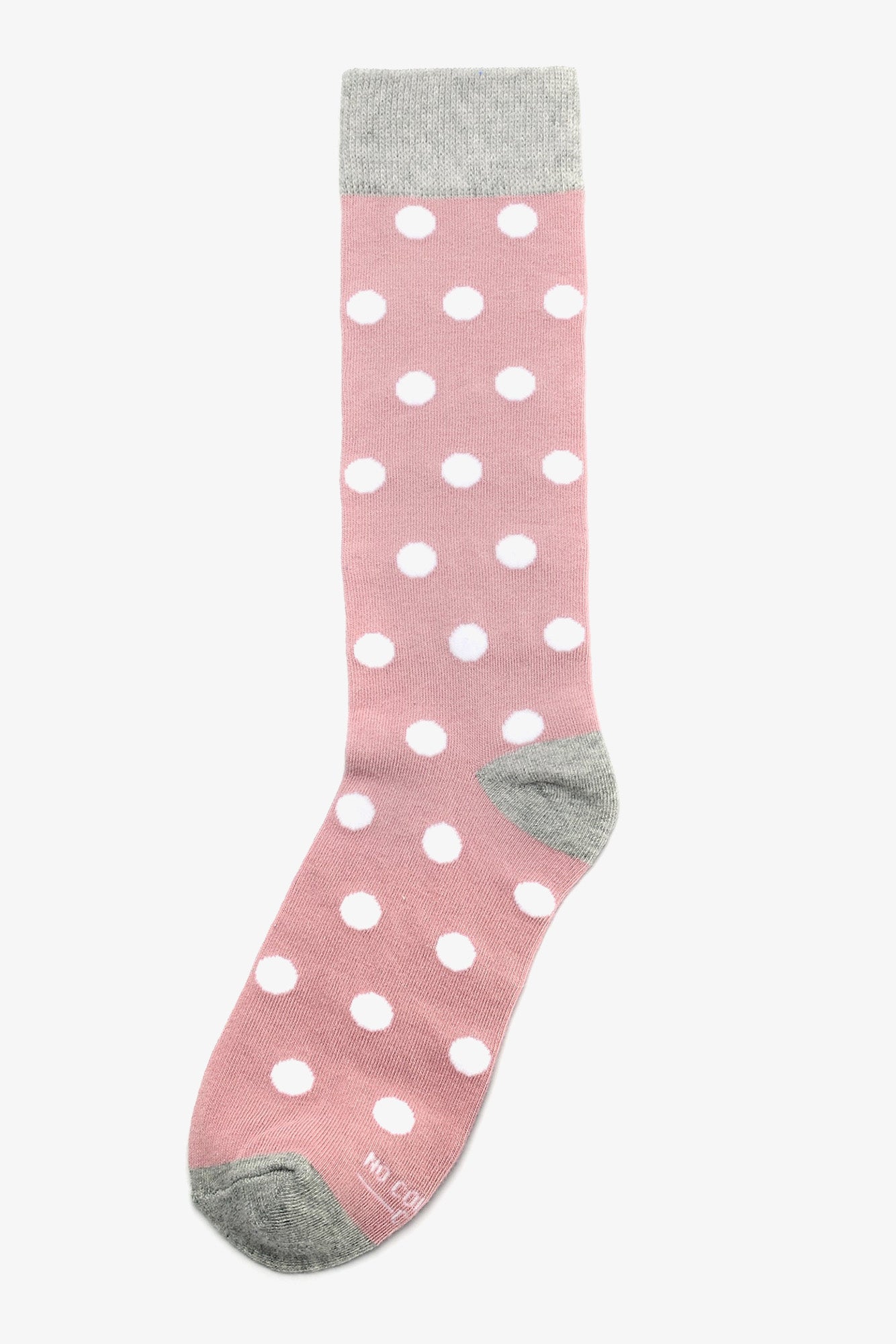 Dusty Rose with White Polka Dot Groomsmen Socks by No Cold Feet
