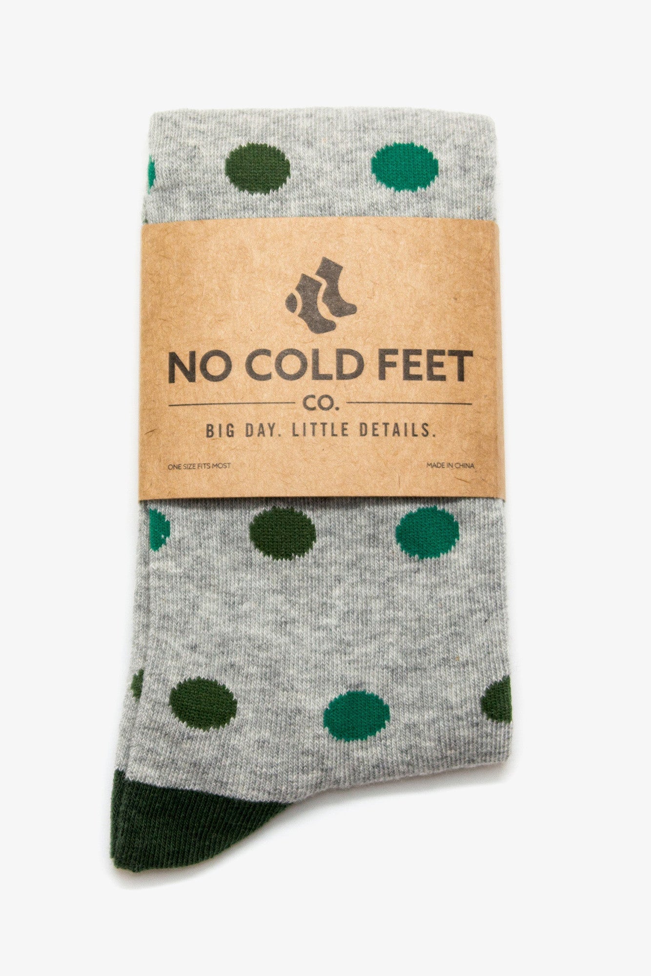 Polka Dot Groomsmen Socks By No Cold Feet - Green