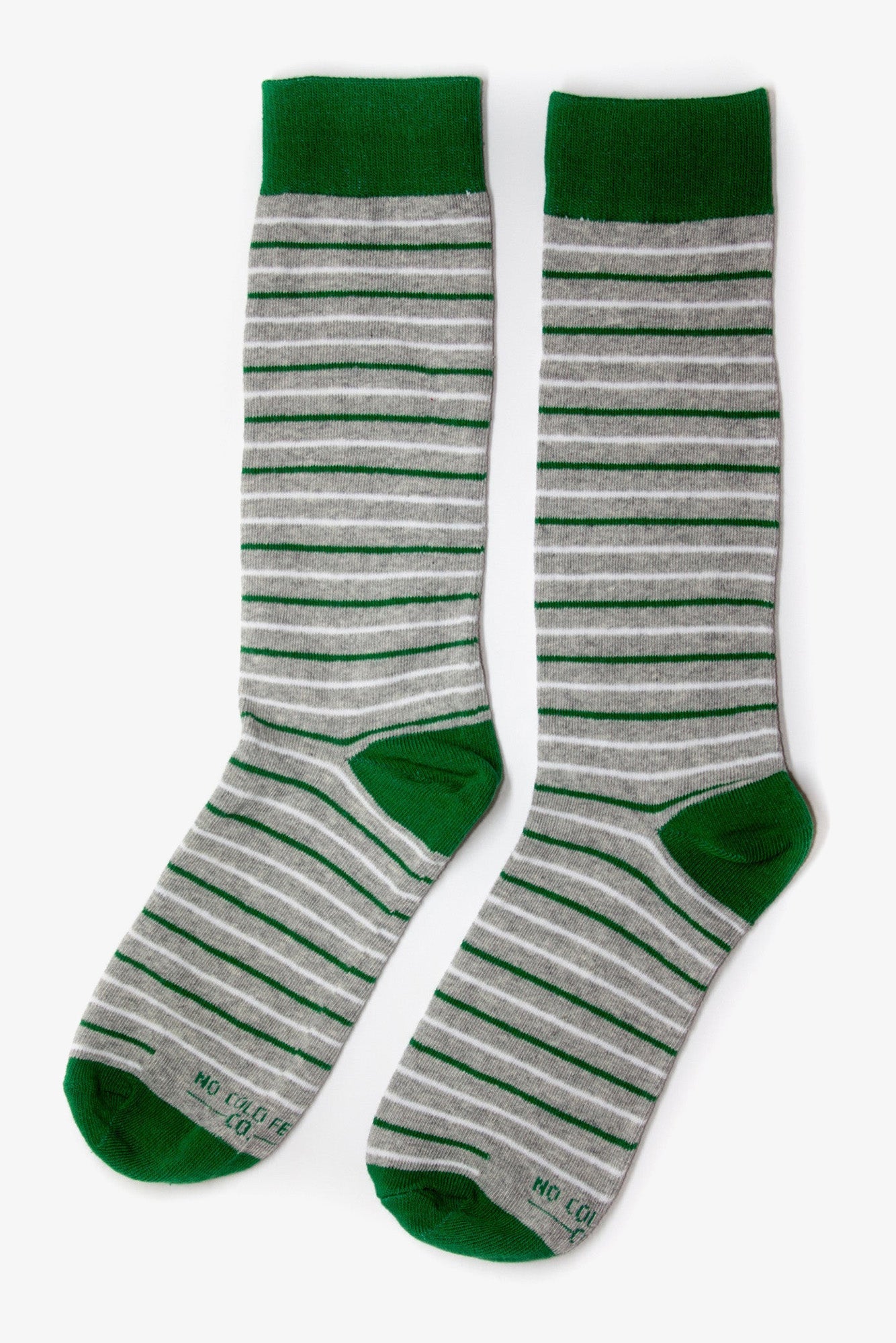 Green Striped Groomsmen Socks by No Cold Feet