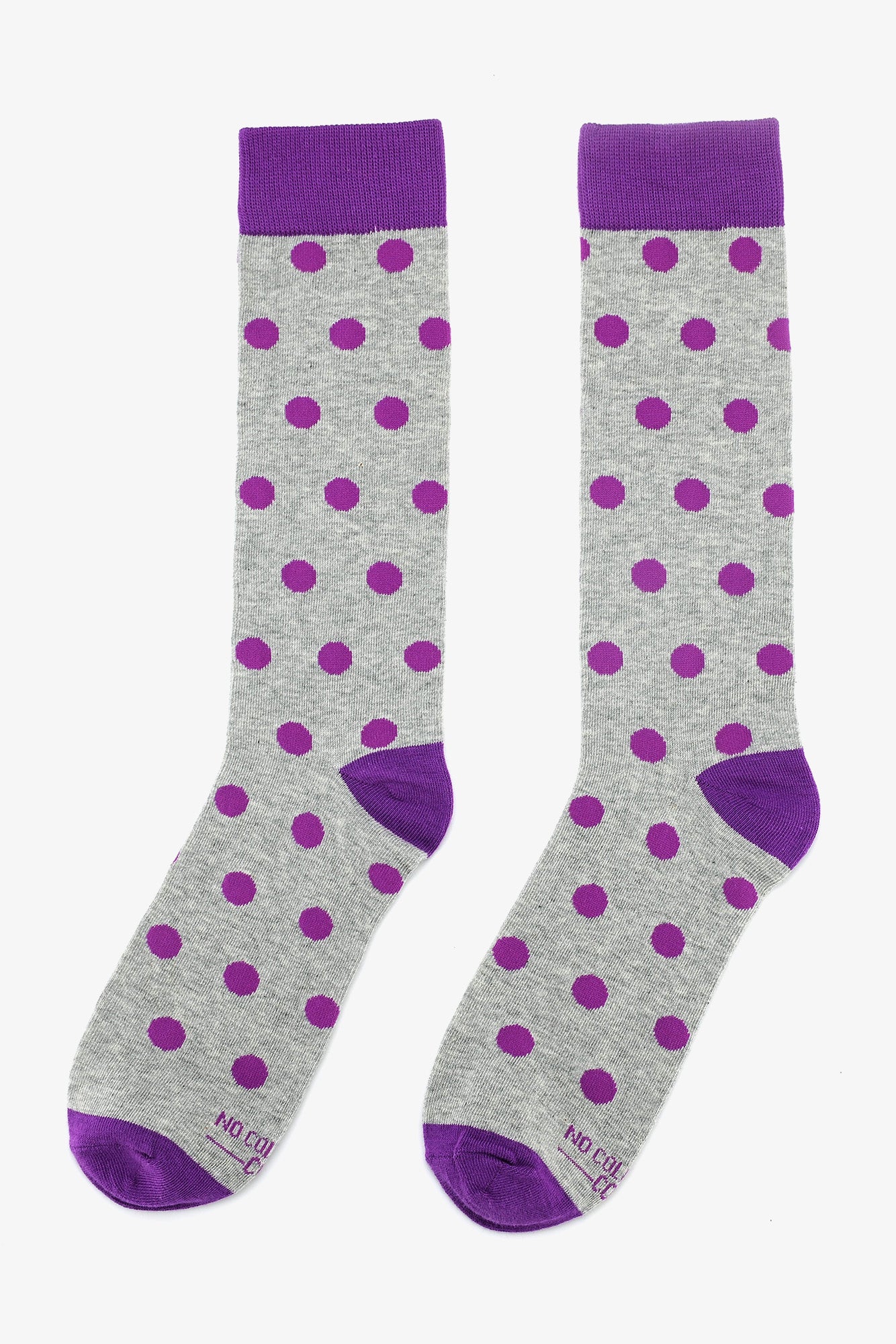 Polka Dot Groomsmen Socks By No Cold Feet - Purple