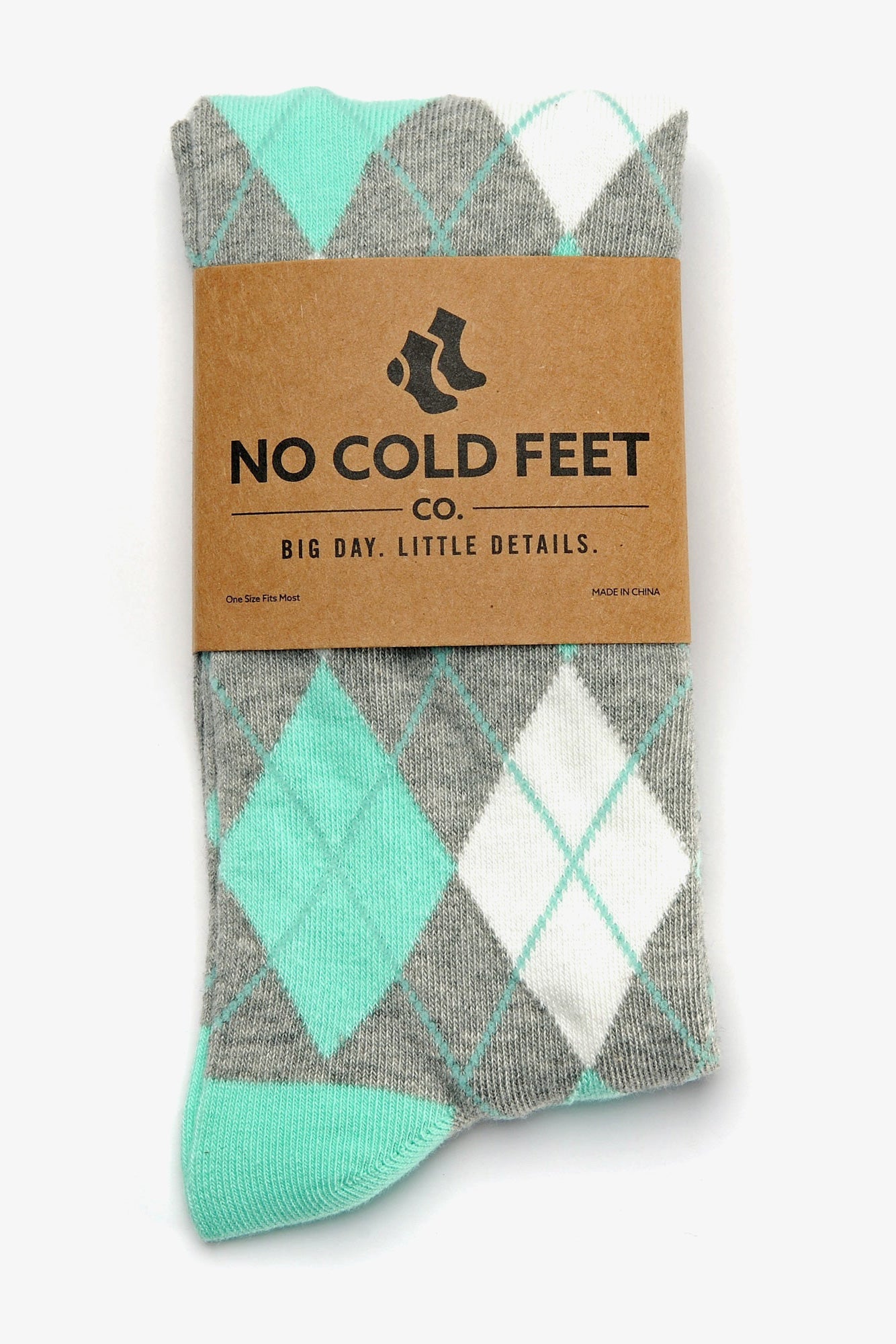 Argyle Groomsmen Socks By No Cold Feet - Mint