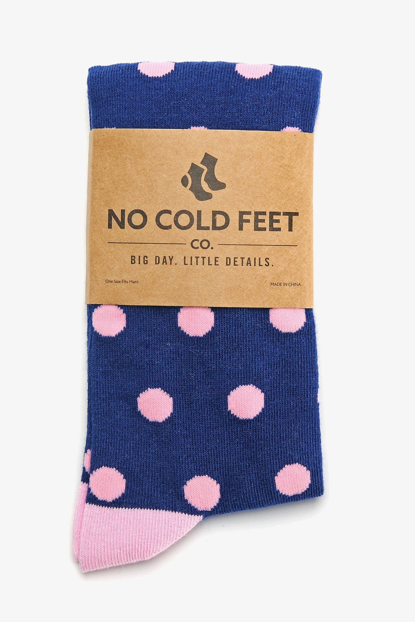 Polka Dot Groomsmen Socks By No Cold Feet - Navy