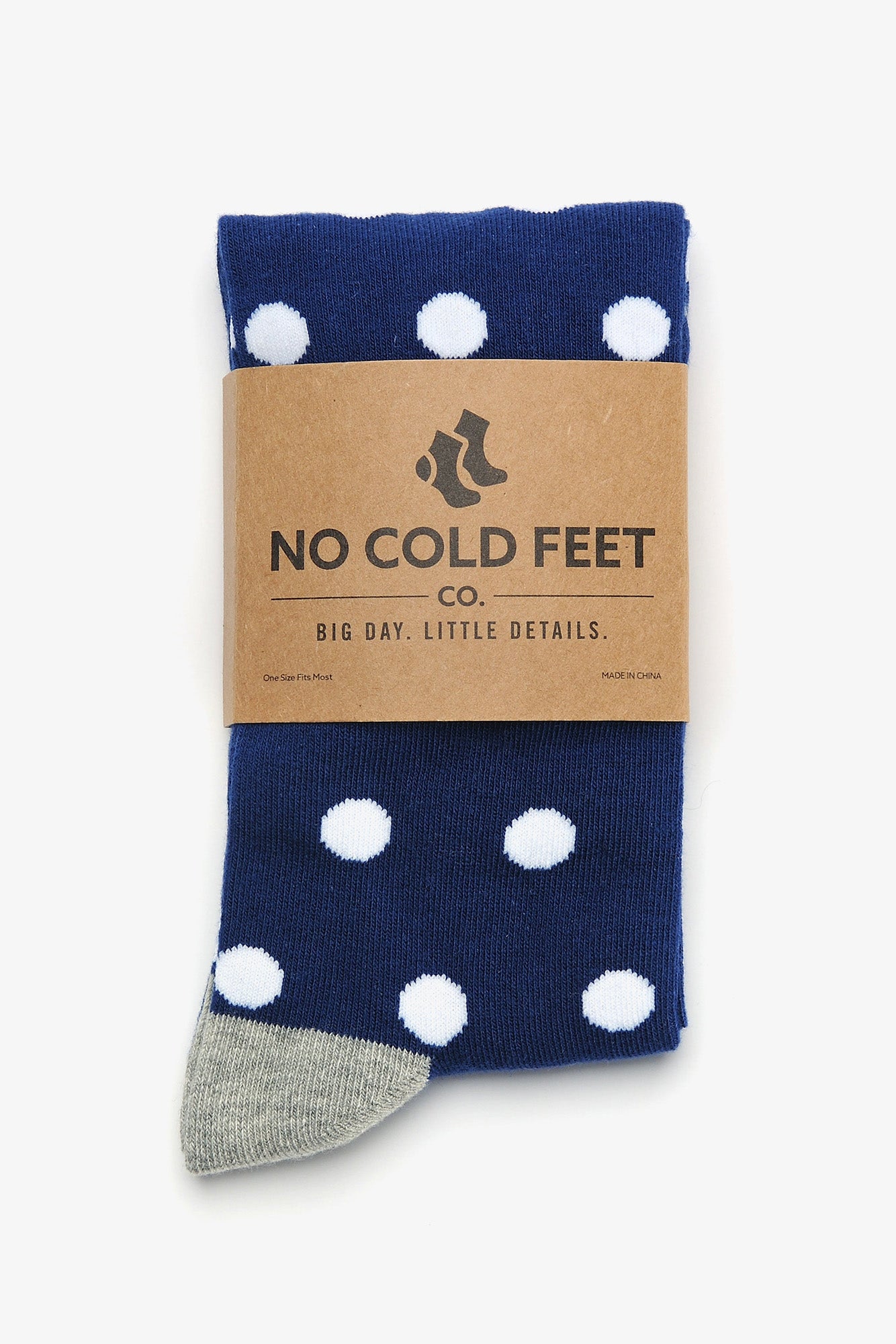 Polka Dot Groomsmen Socks By No Cold Feet - Blue