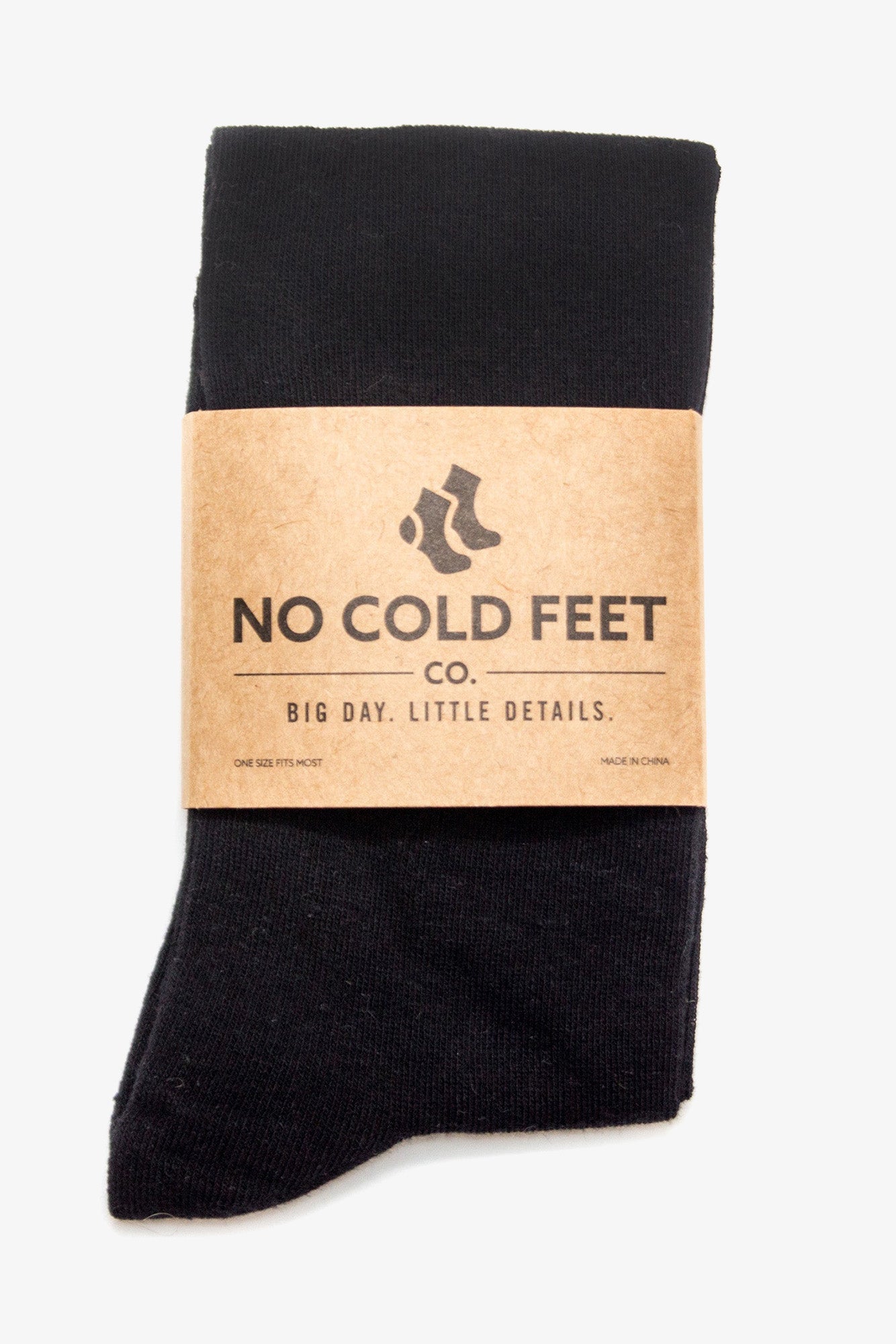 Solid Groomsmen Socks By No Cold Feet - Black