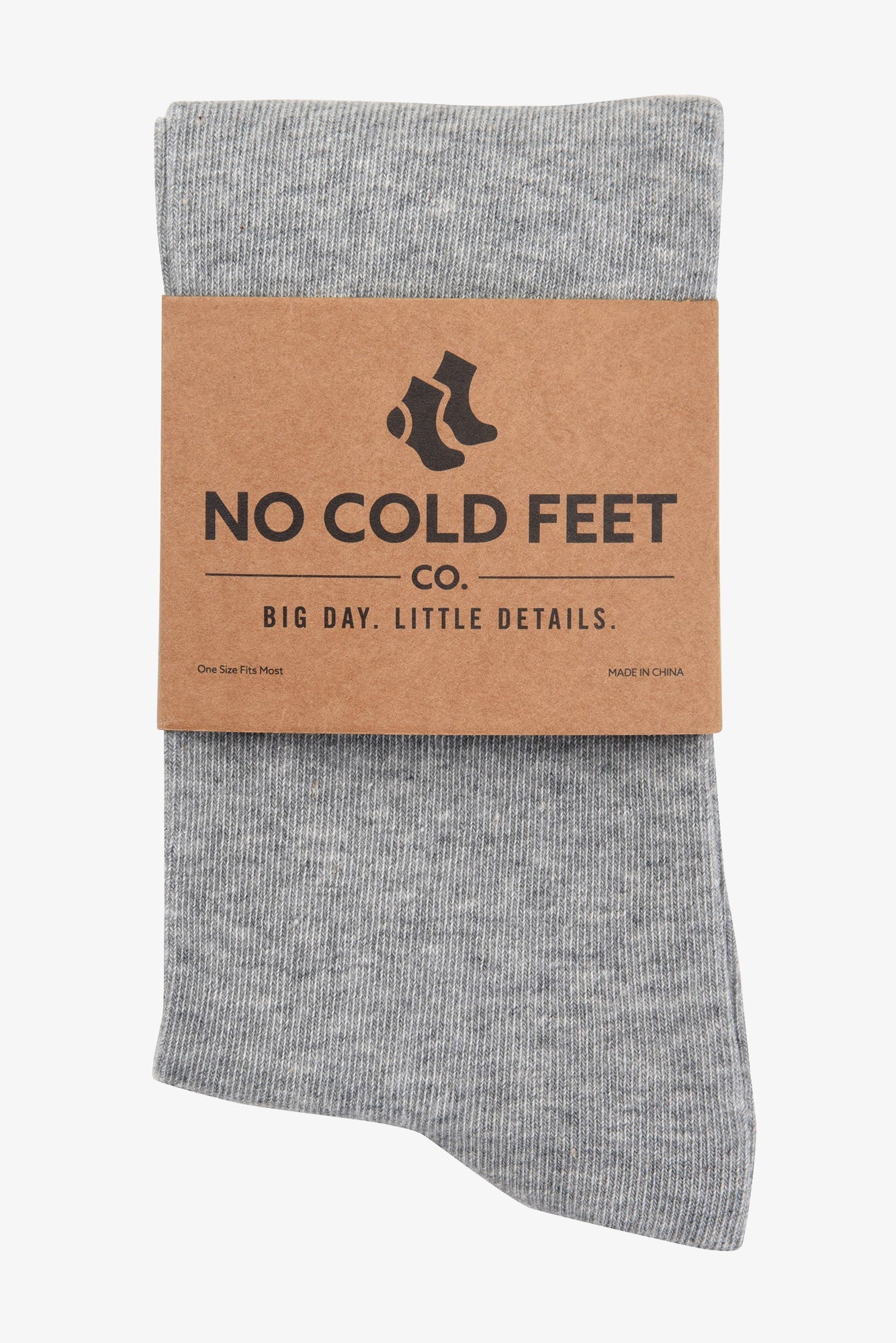 Solid Groomsmen Socks By No Cold Feet - Heather Grey
