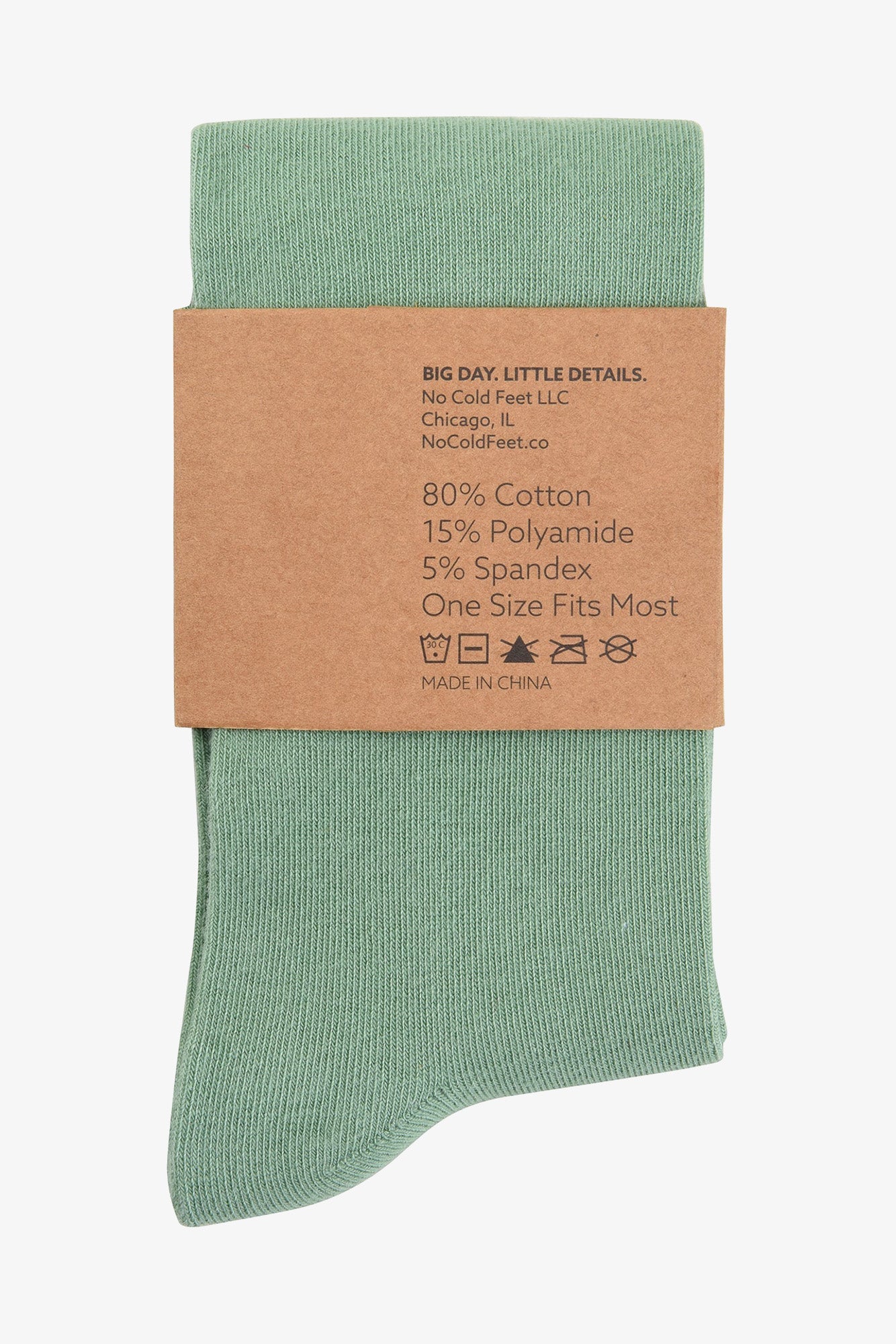 Solid Sage Groomsmen Socks by No Cold Feet