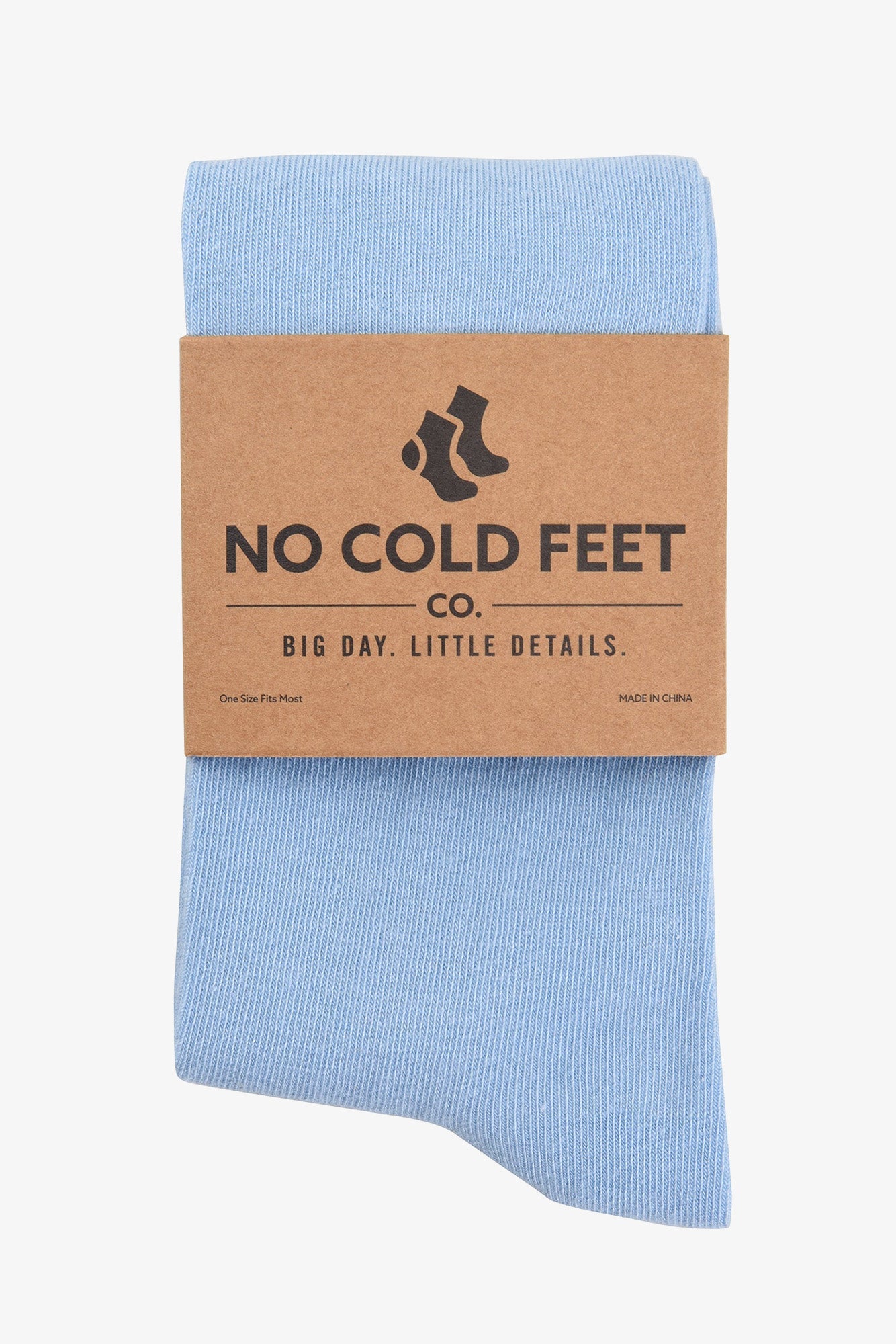 Solid Sky Blue Groomsmen Socks by No Cold Feet