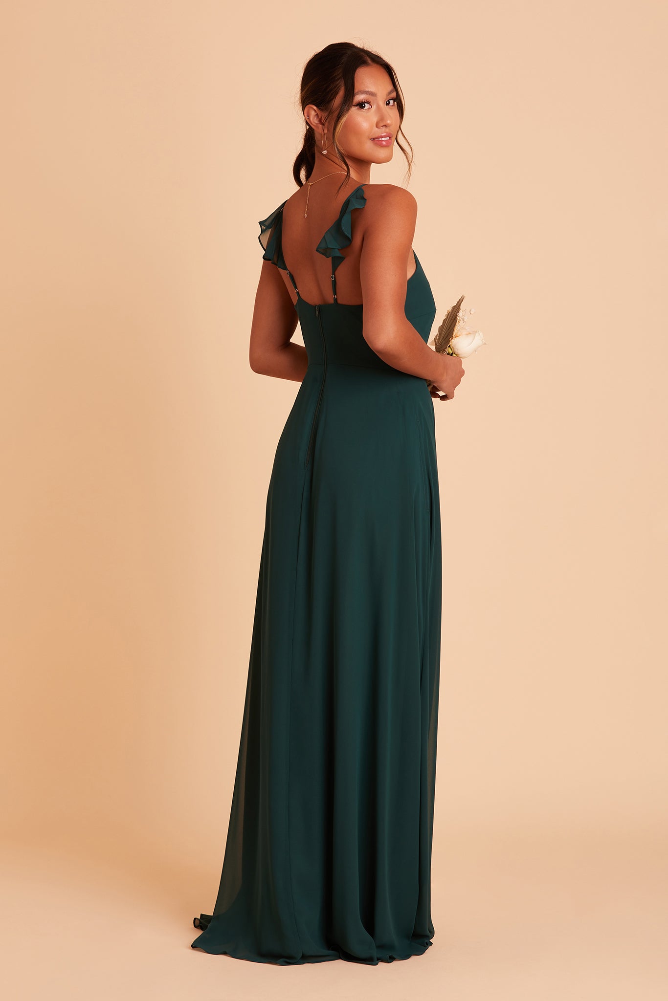 Adelle Chiffon Dress - Emerald