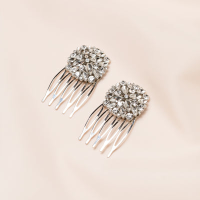 Capri Floating Crystal Hair Pins by Birdy Grey, front view