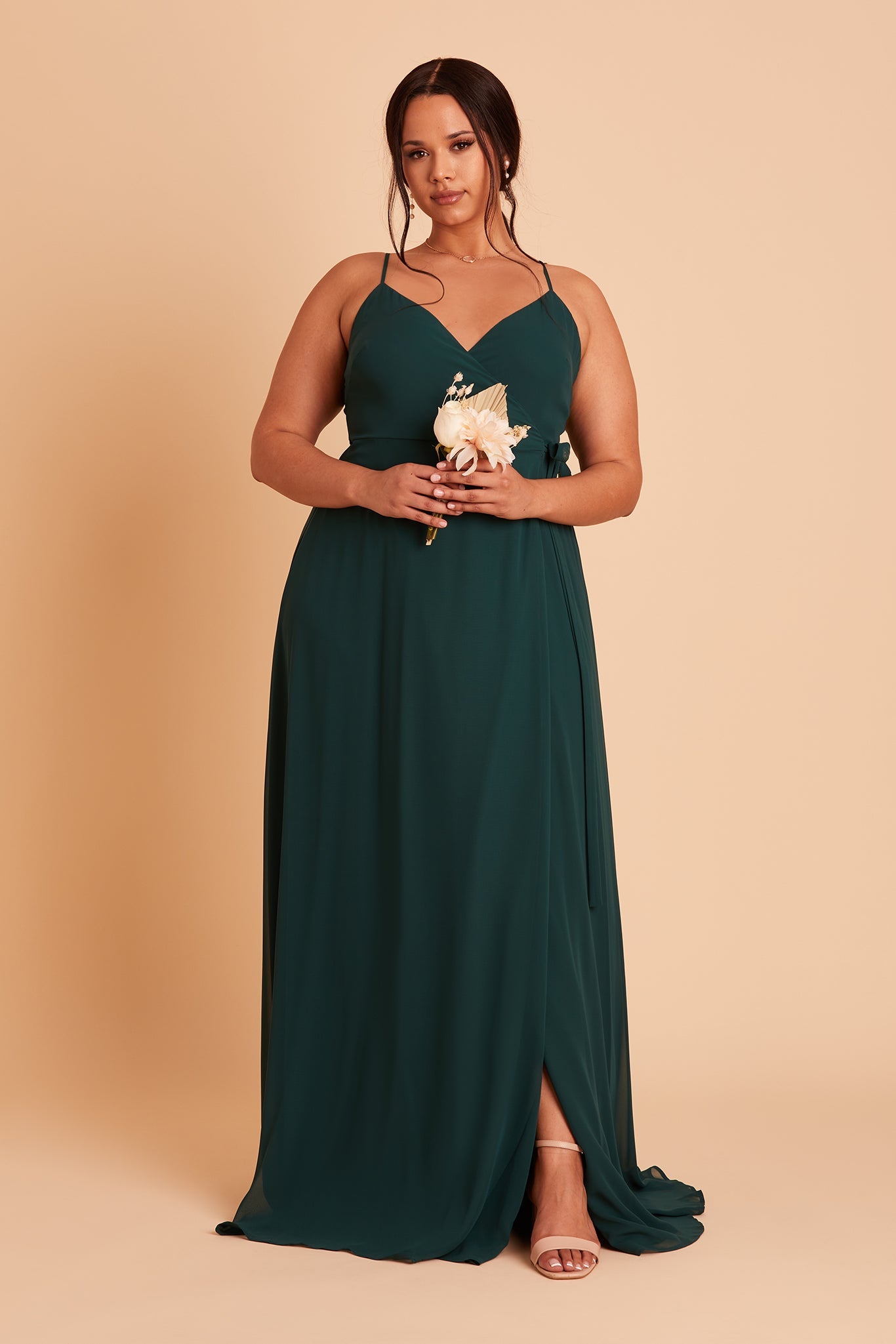 Cindy Chiffon Dress - Emerald