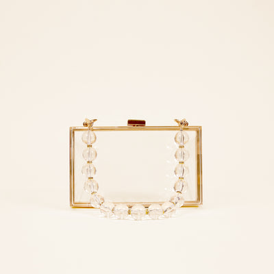 Clear Clutch with Clear Beads