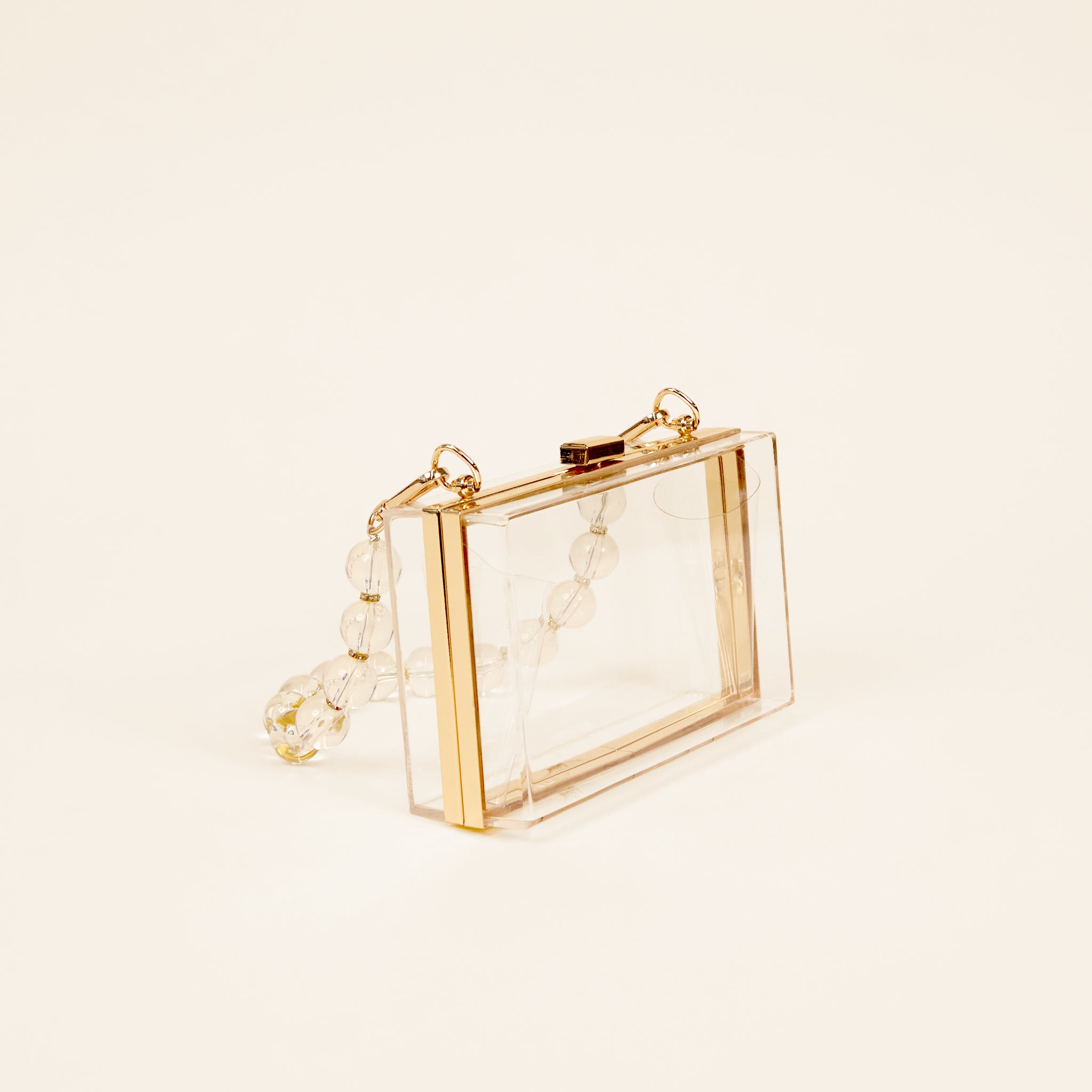 Clear Clutch with Clear Beads