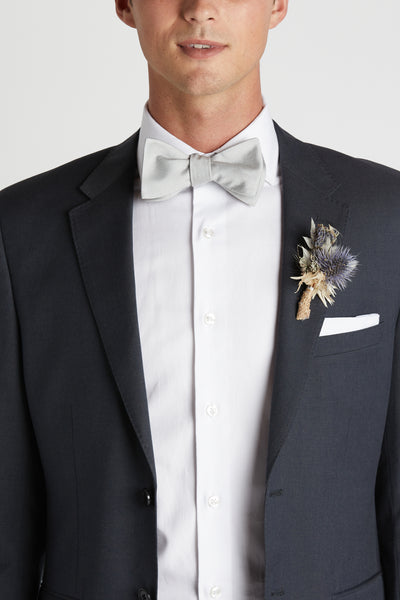 Daniel Bow Tie in dove gray by Birdy Grey, front view
